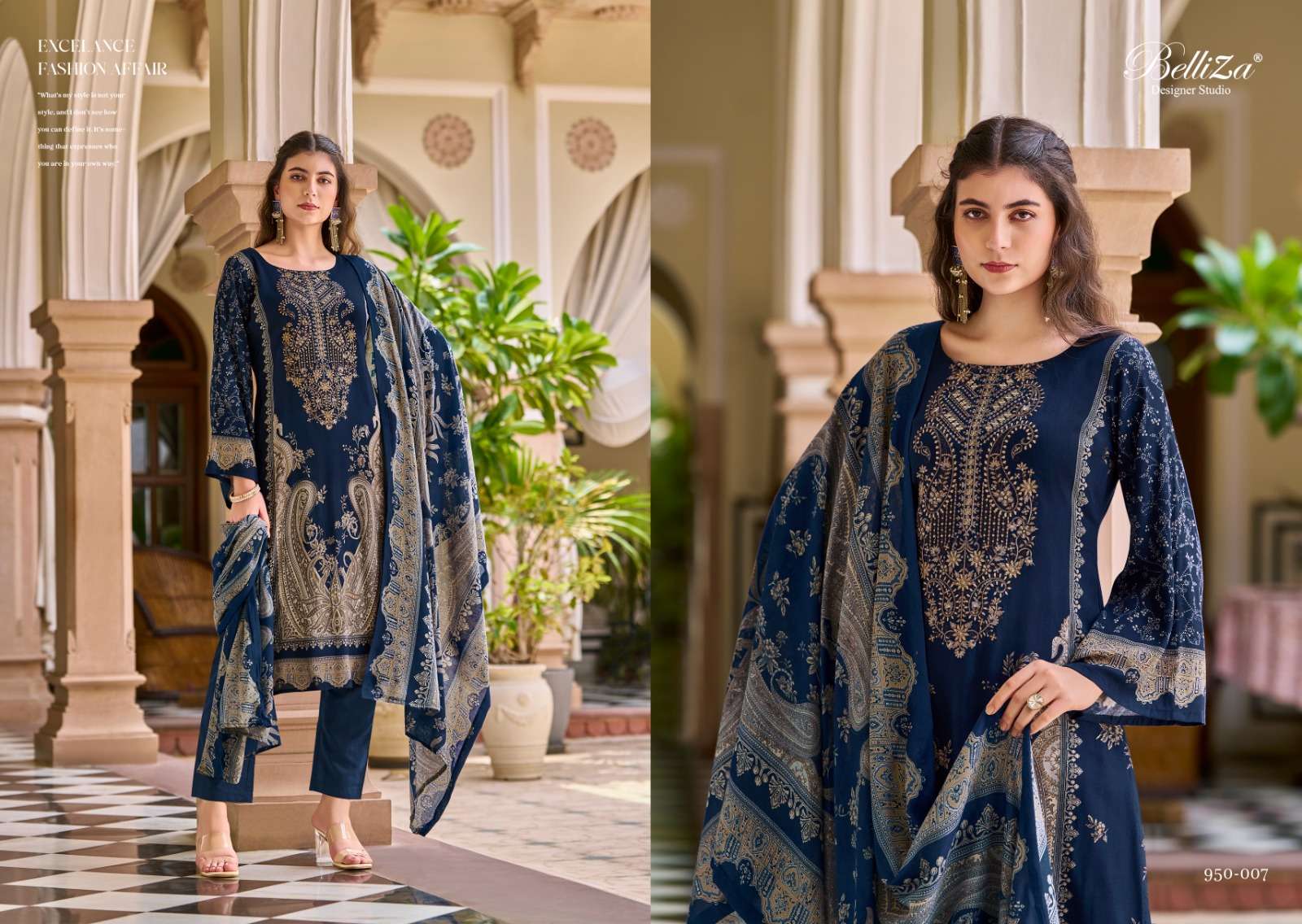 belliza designer studio riwayat vol 2 viscose rayon beautiful print salwar suit catalog