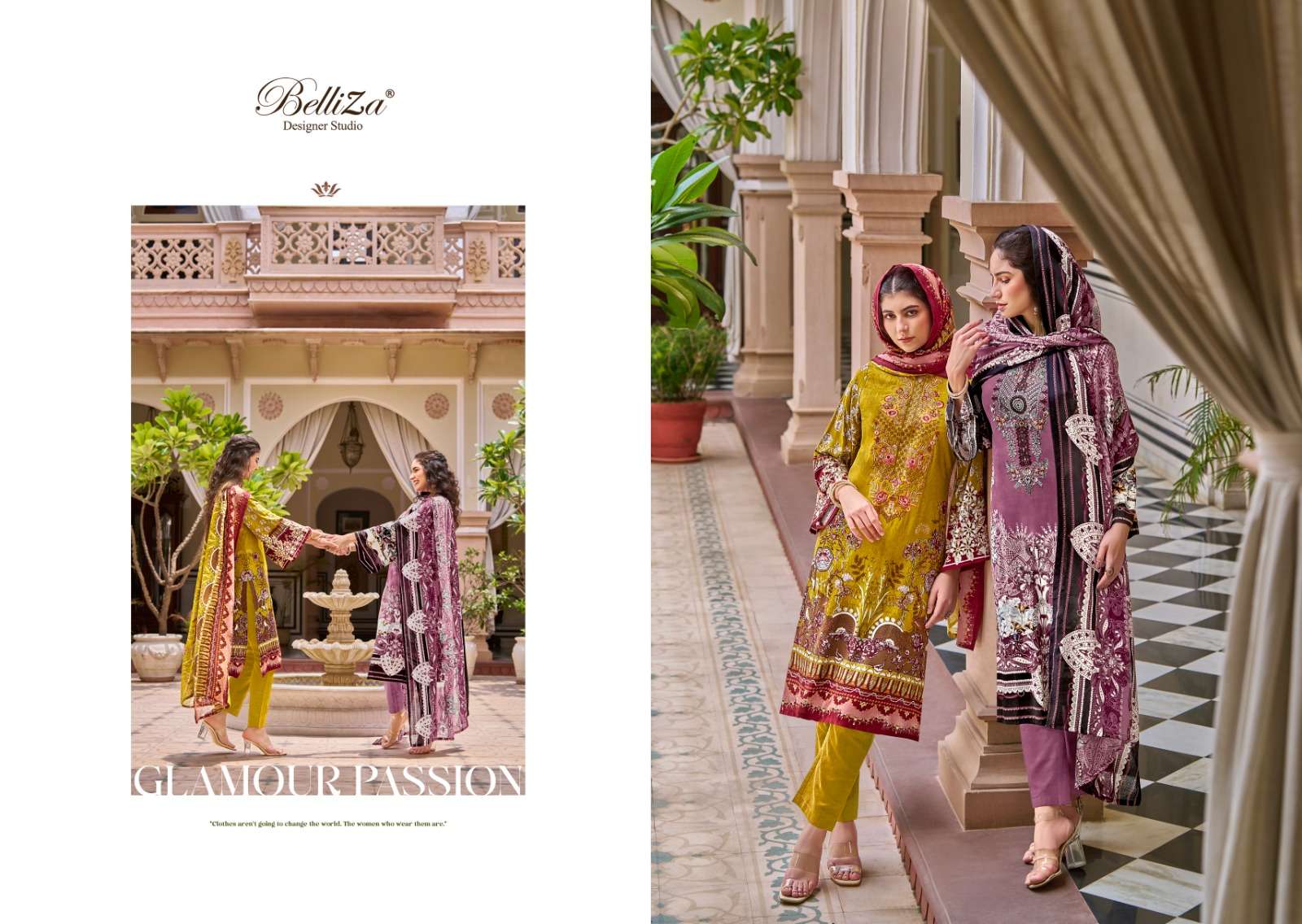 belliza designer studio riwayat vol 2 viscose rayon beautiful print salwar suit catalog