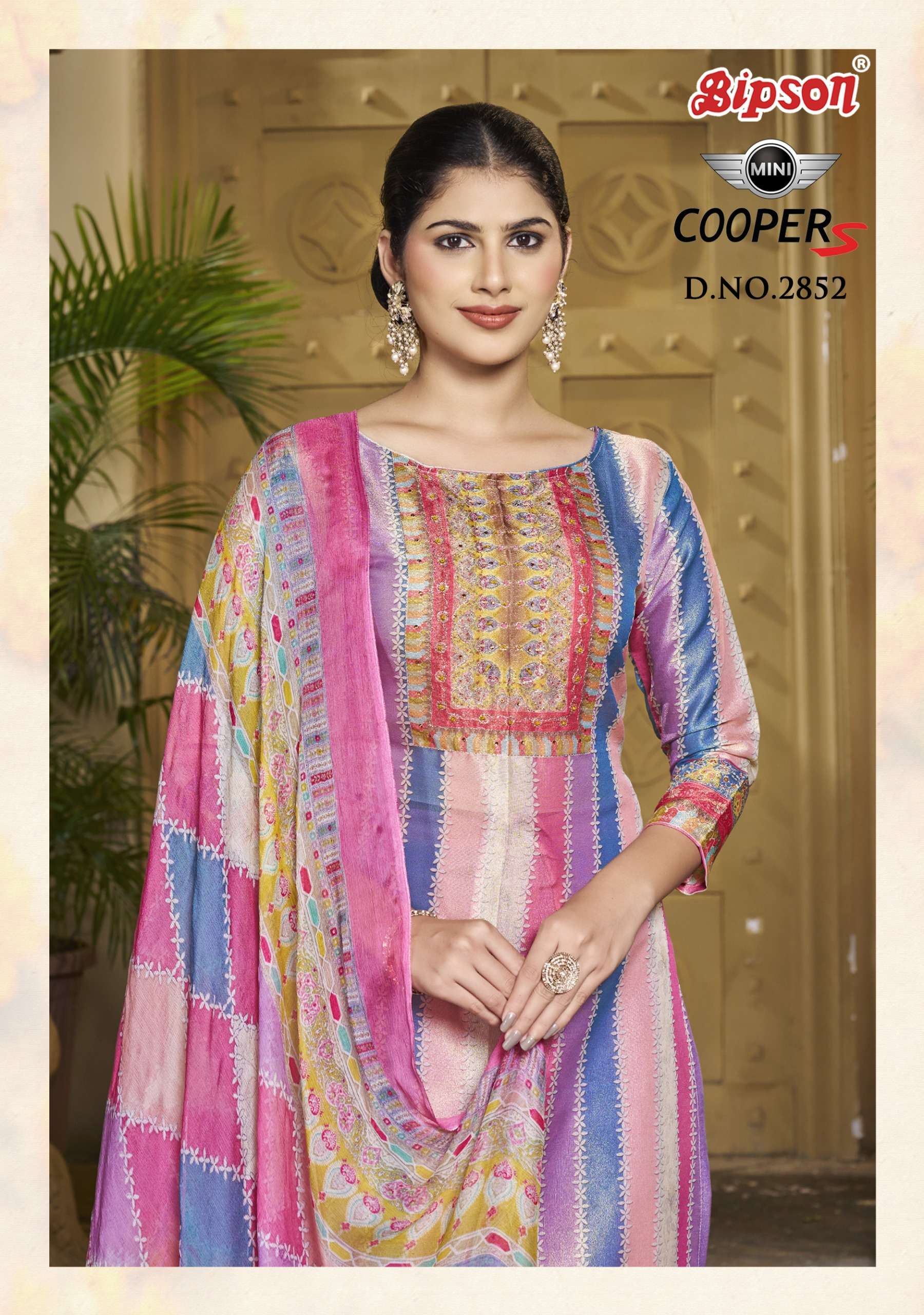 bipson mini cooper 2852 simmer regal look salwar suit catalog