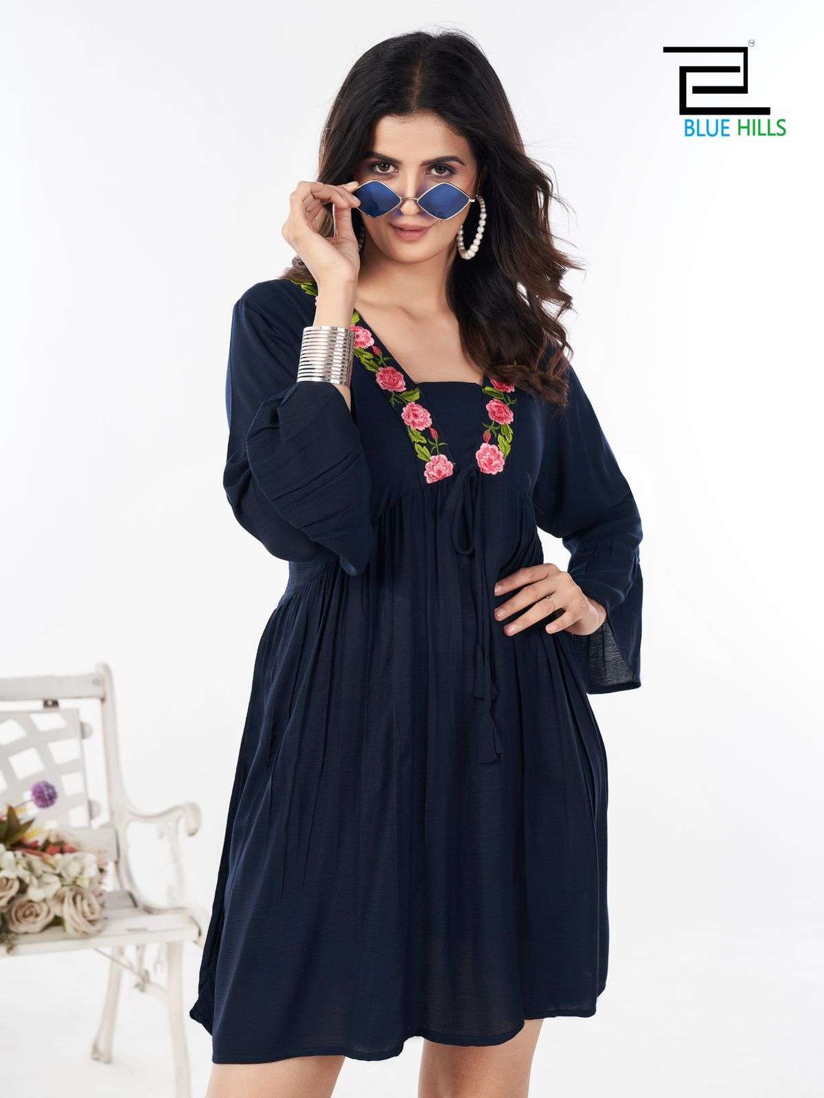 blue hills paris rayon new and modern look tops catalog