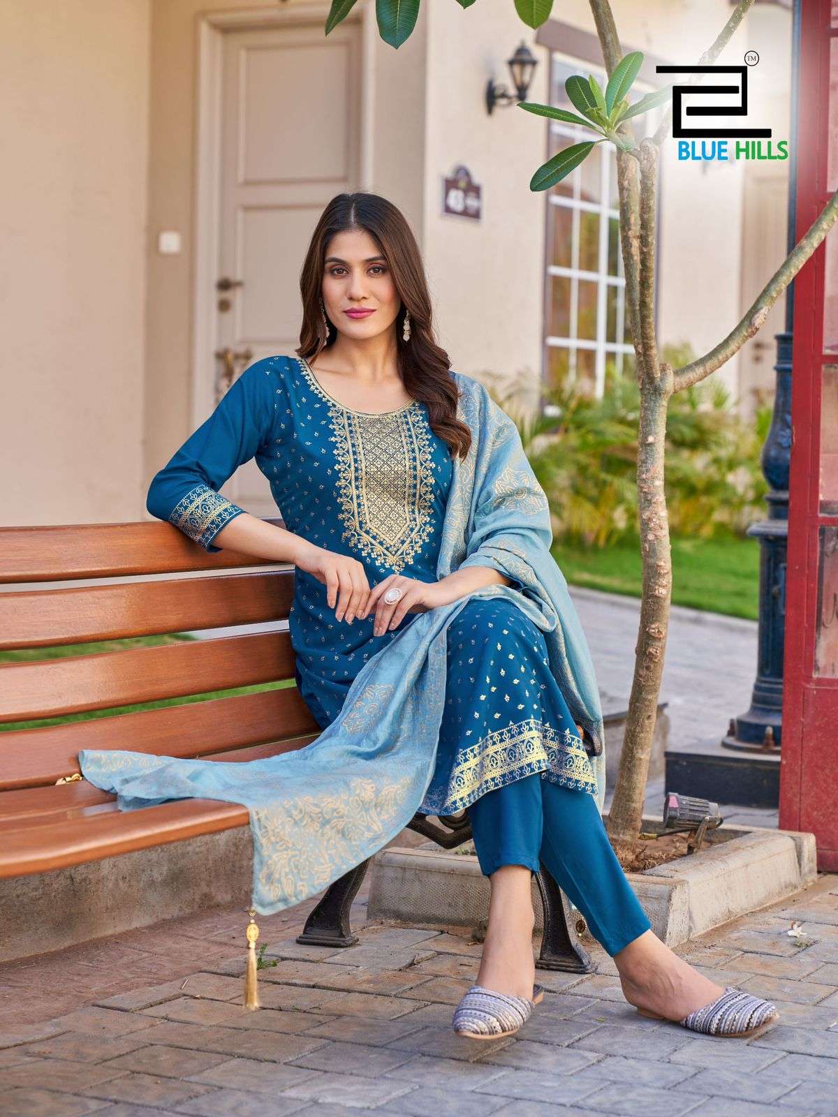 bluehills Royal Touch Vol 10 NX rayon attrective look kurti pant with dupatta catalog