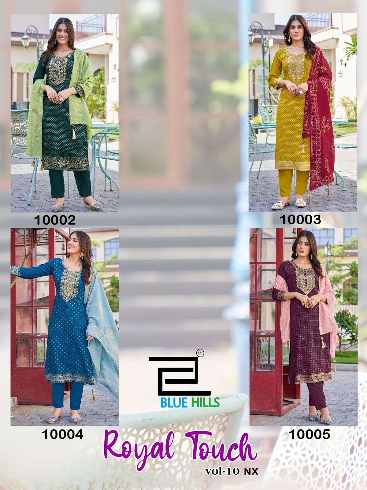 bluehills Royal Touch Vol 10 NX rayon attrective look kurti pant with dupatta catalog