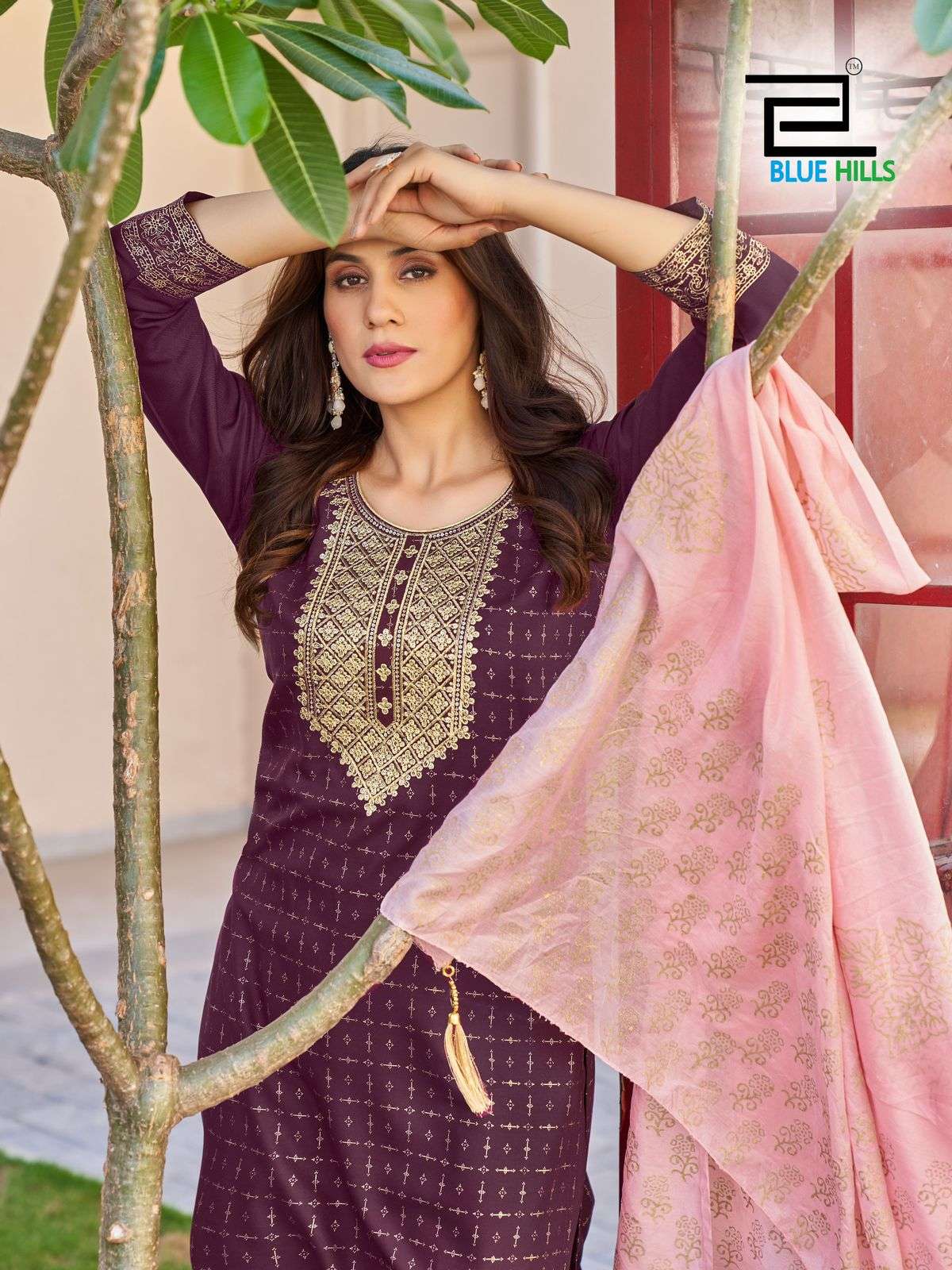 bluehills Royal Touch Vol 10 NX rayon attrective look kurti pant with dupatta catalog