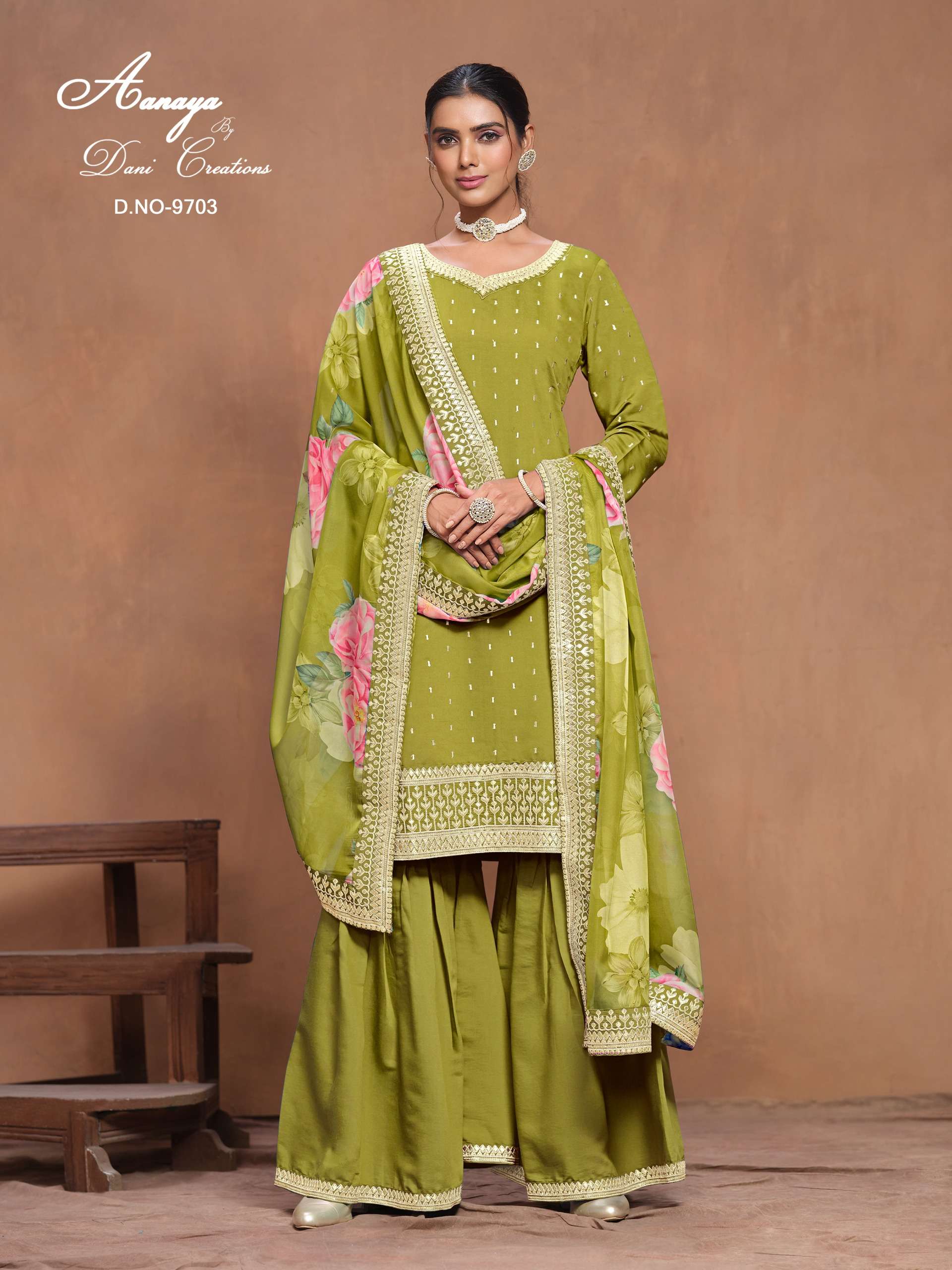 dani aanaya vol 197 roman silk innovative look salwar suit catalog