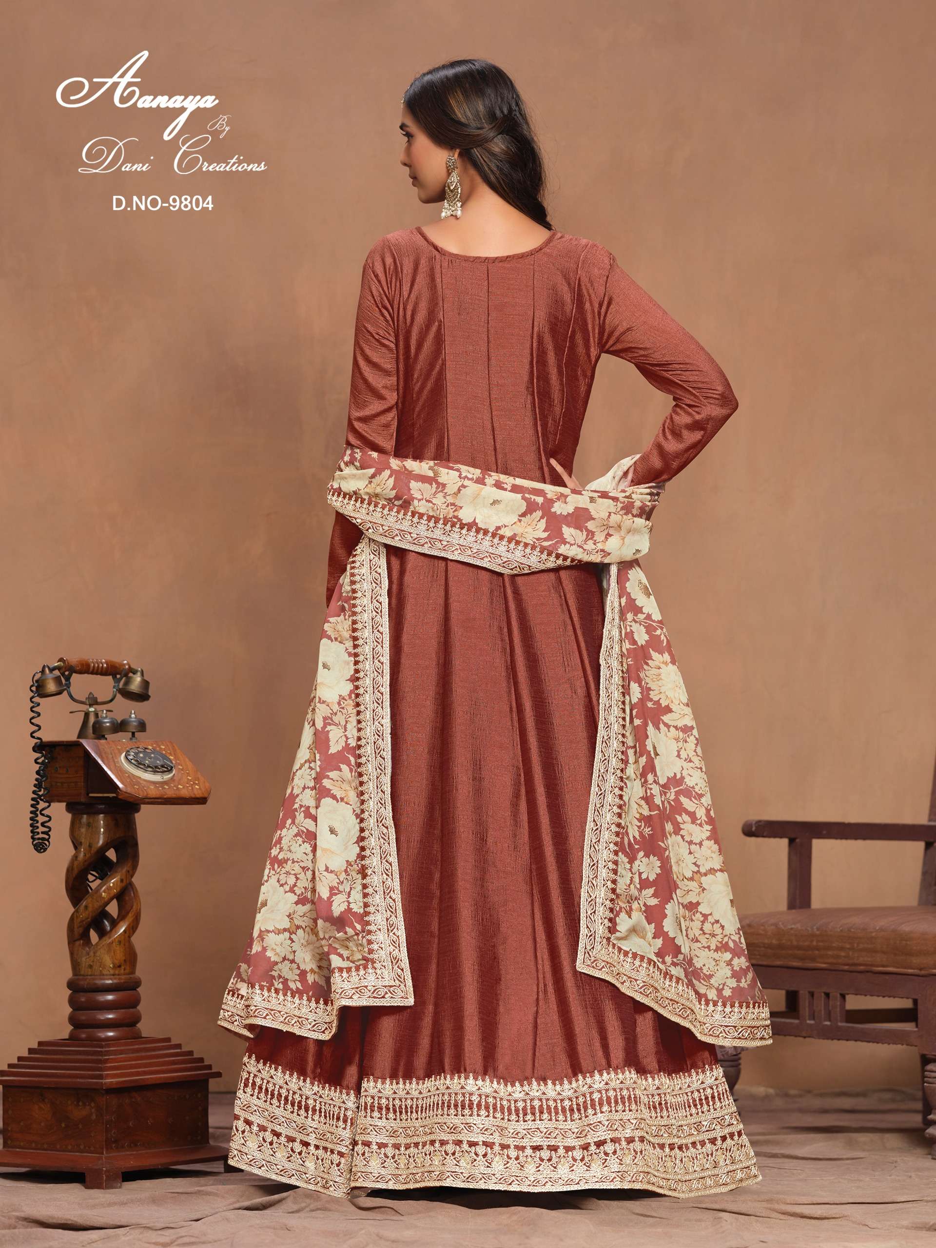 dani aanaya vol 198 art silk exclusive print salwar suit catalog