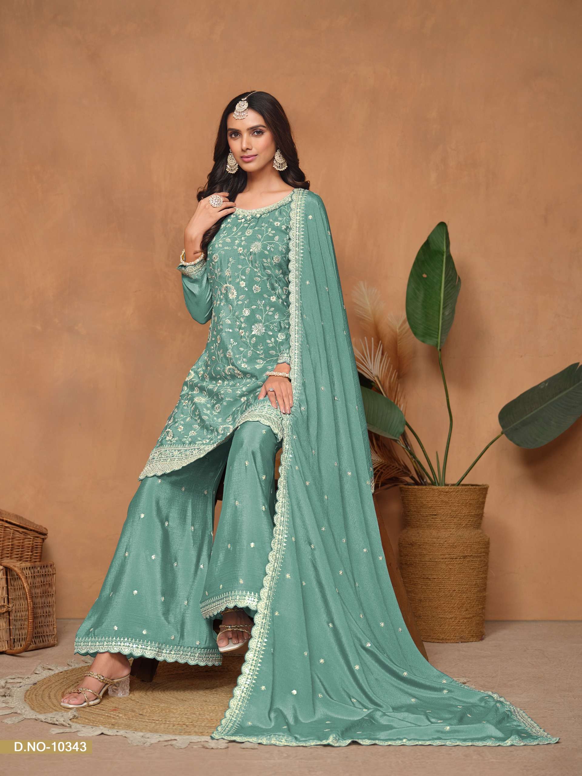 dani anjubaa vol 34 chinnon elegant look salwar suit catalog