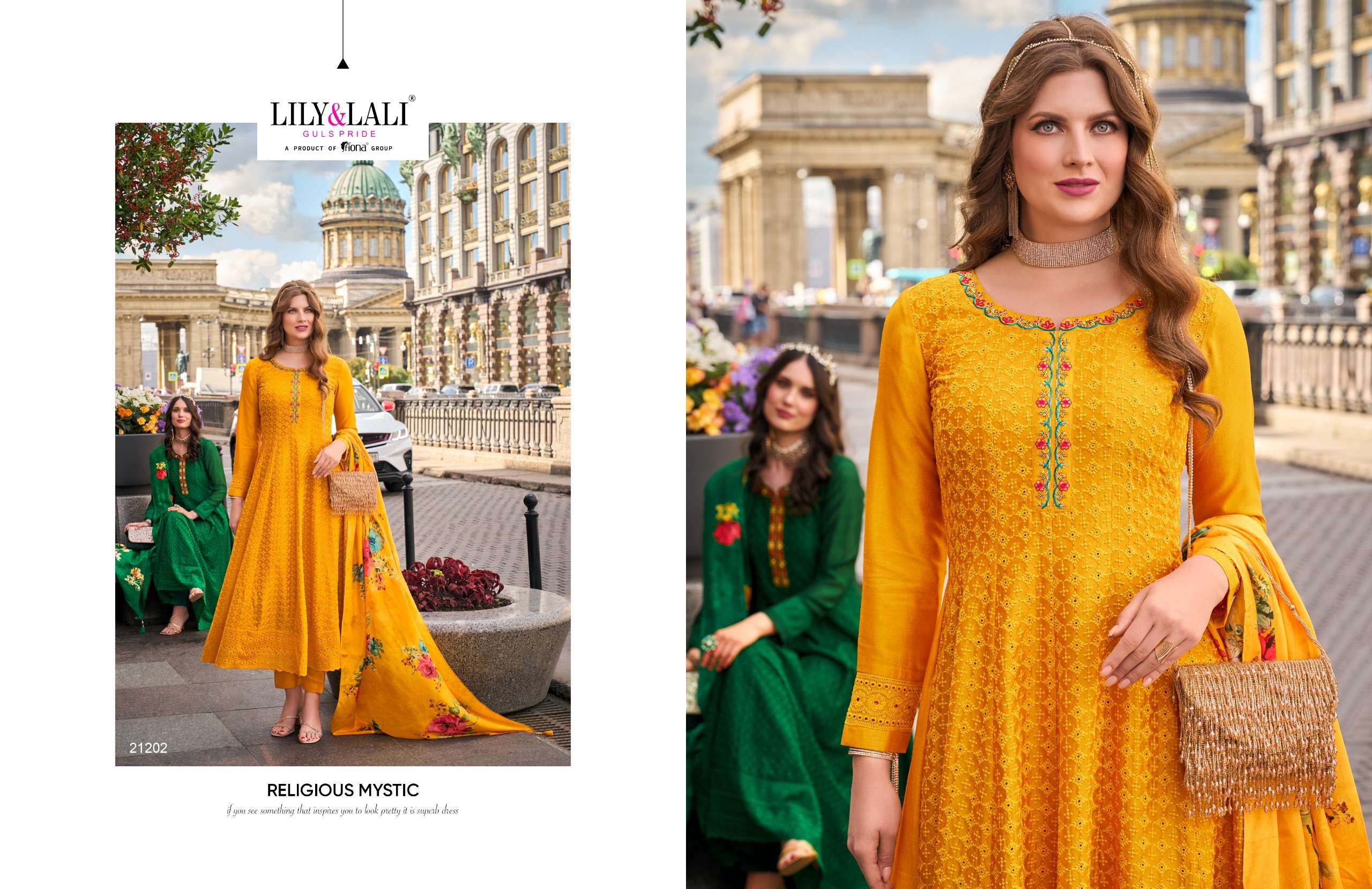 lily and lali alamzeb vichitra silk grace ful look top bottom with dupatta catalog