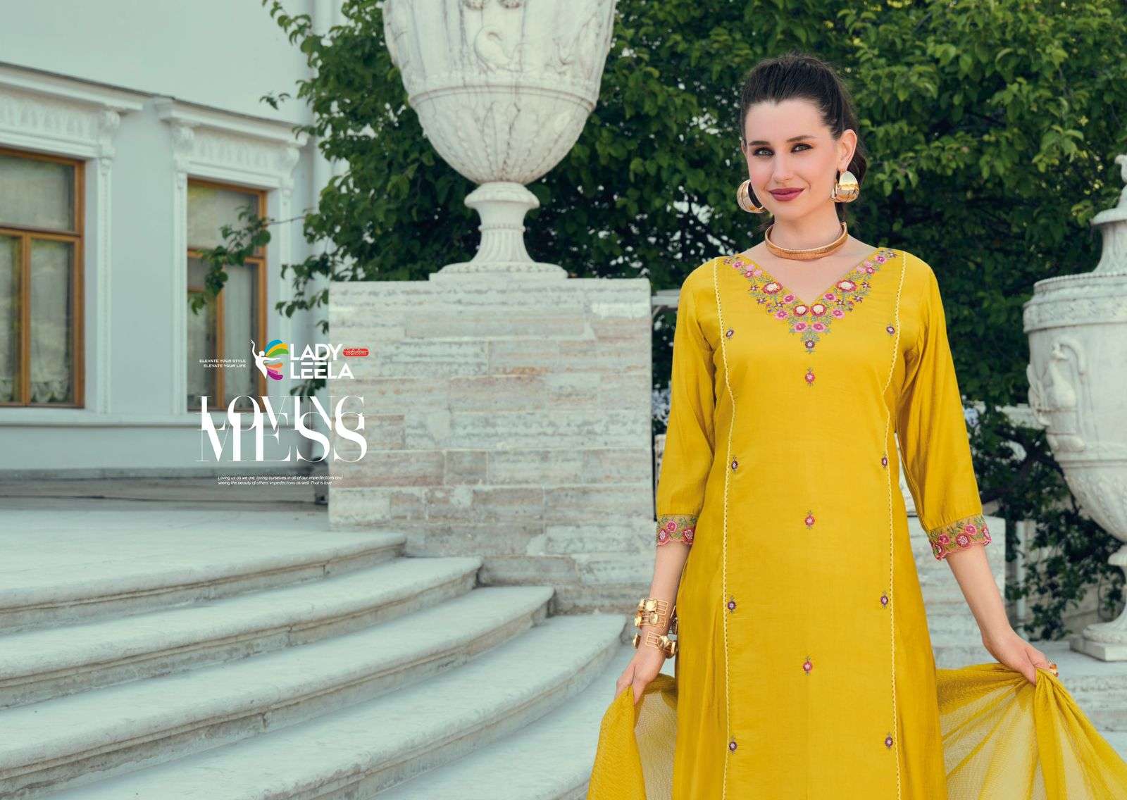 lily and lali iqra viscose silk exclusive look kurti bottom with  dupatta catalog