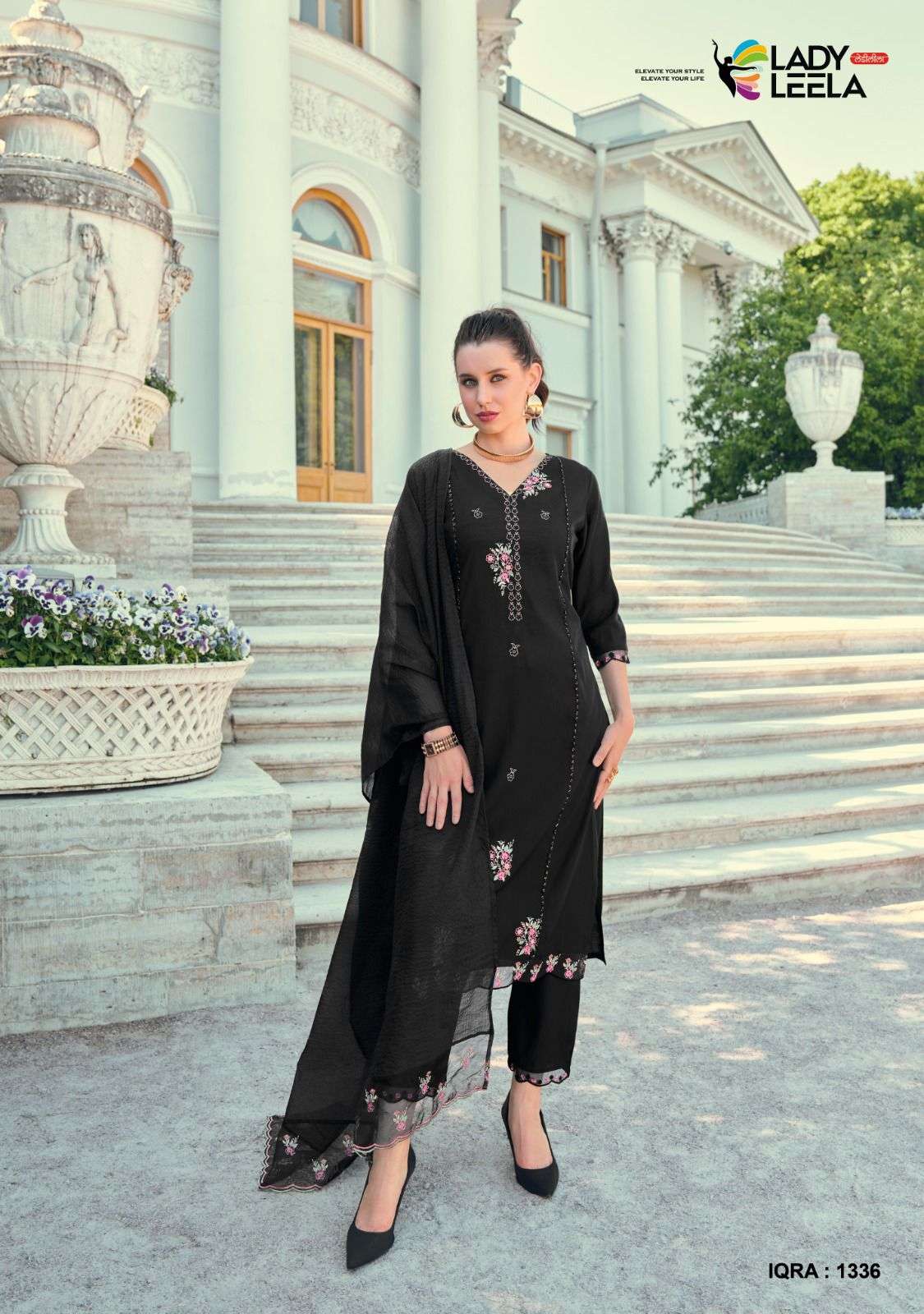 lily and lali iqra viscose silk exclusive look kurti bottom with  dupatta catalog