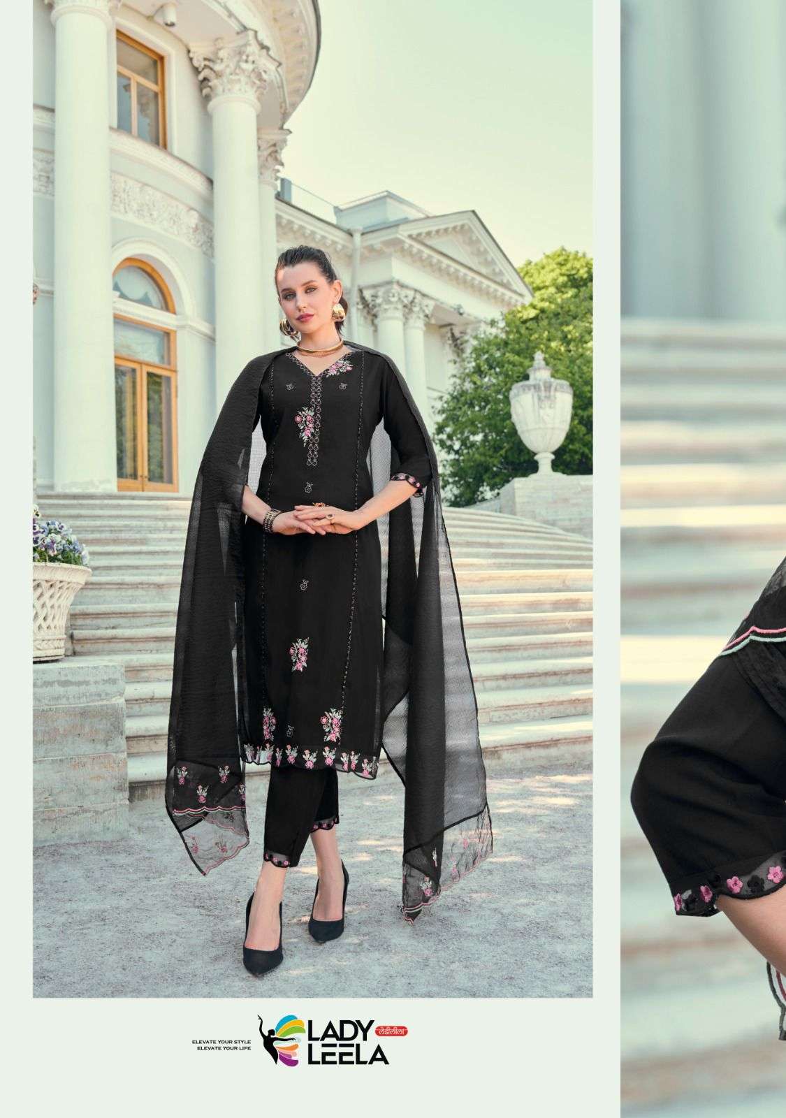 lily and lali iqra viscose silk exclusive look kurti bottom with  dupatta catalog