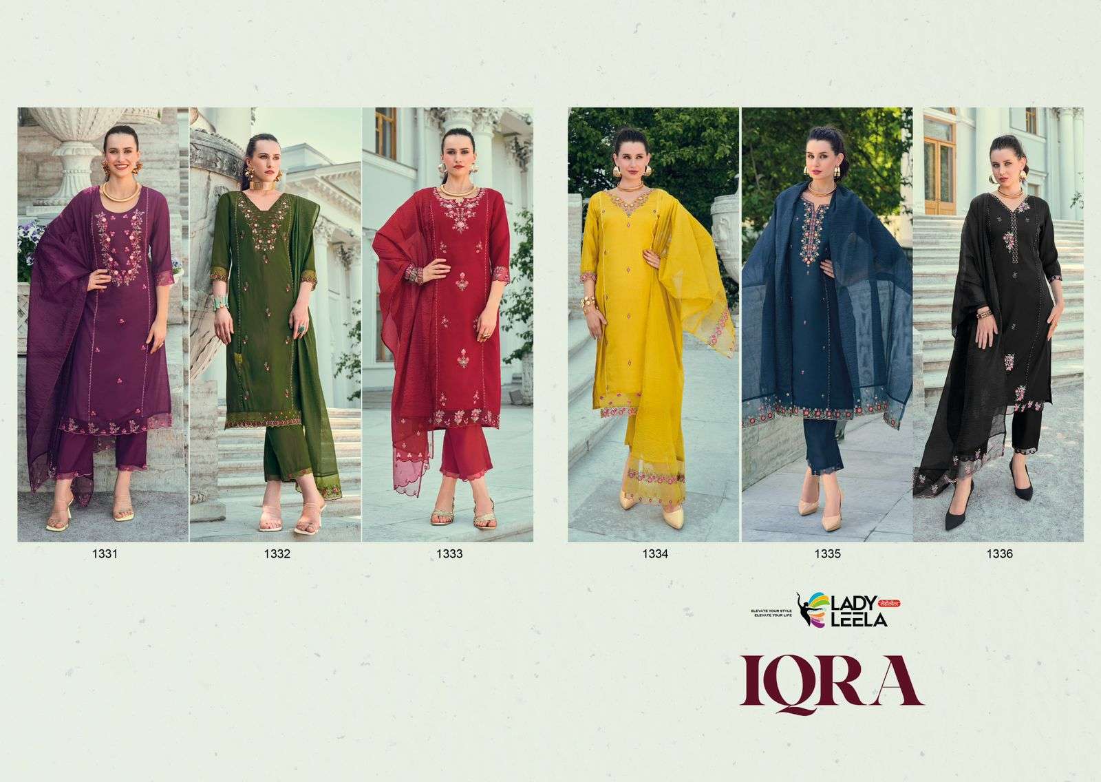 lily and lali iqra viscose silk exclusive look kurti bottom with  dupatta catalog