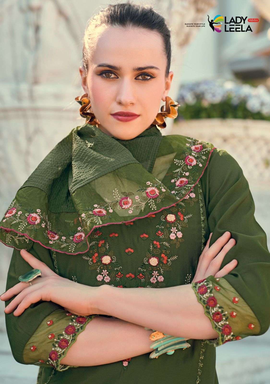 lily and lali iqra viscose silk exclusive look kurti bottom with  dupatta catalog