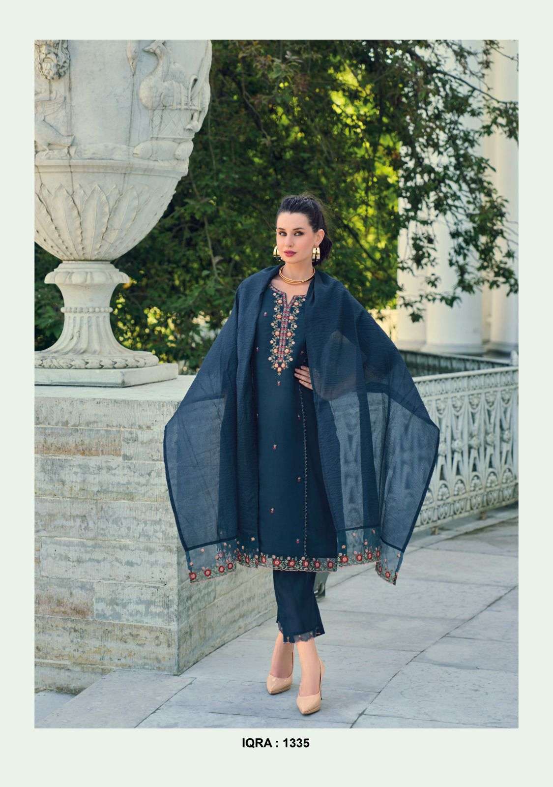 lily and lali iqra viscose silk exclusive look kurti bottom with  dupatta catalog