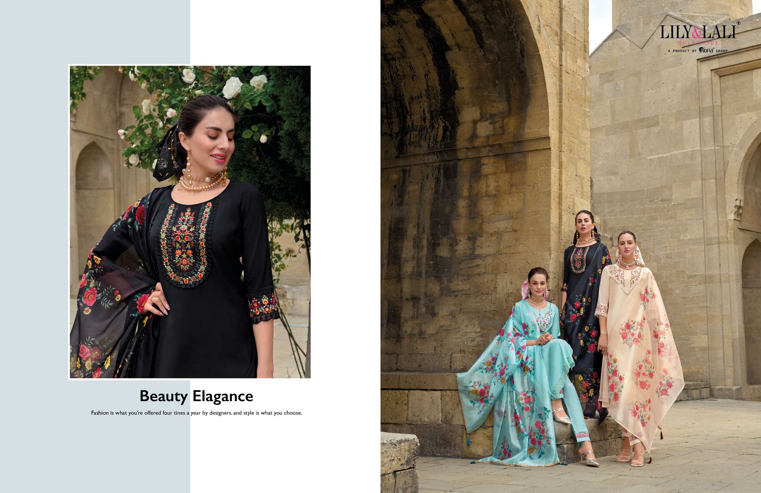 lily and lali mahra viscose festive look top bottom with dupatta catalog