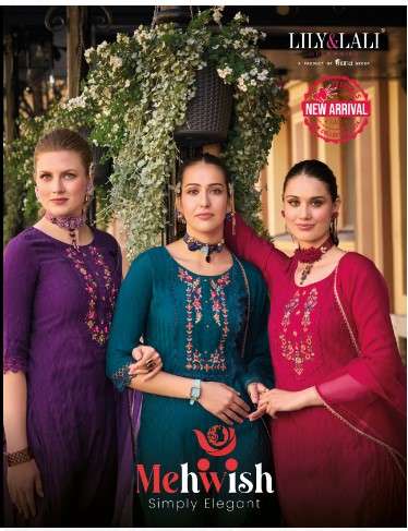 lily and lali mehwish jacquard new nad modern look top bottm with dupatta catalog