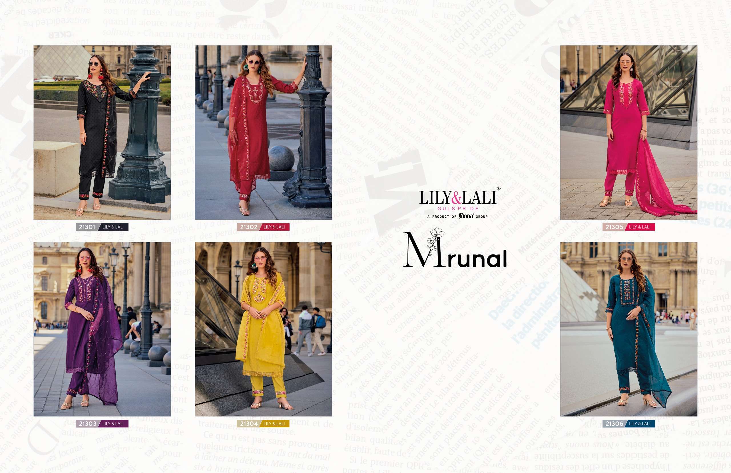 lily and lali mrunal jequard silk exclusive look kurti bottom with  dupatta catalog