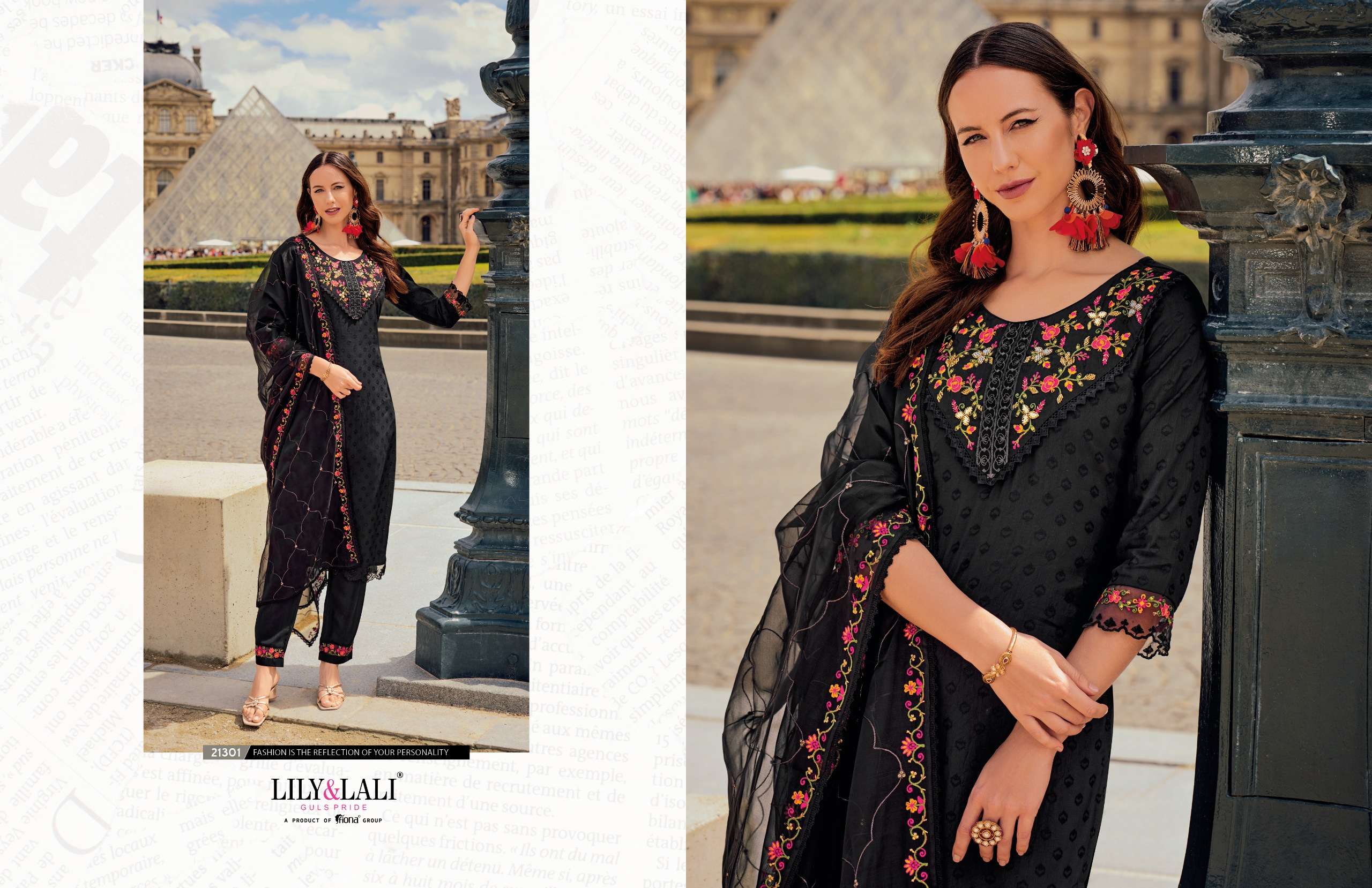 lily and lali mrunal jequard silk exclusive look kurti bottom with  dupatta catalog