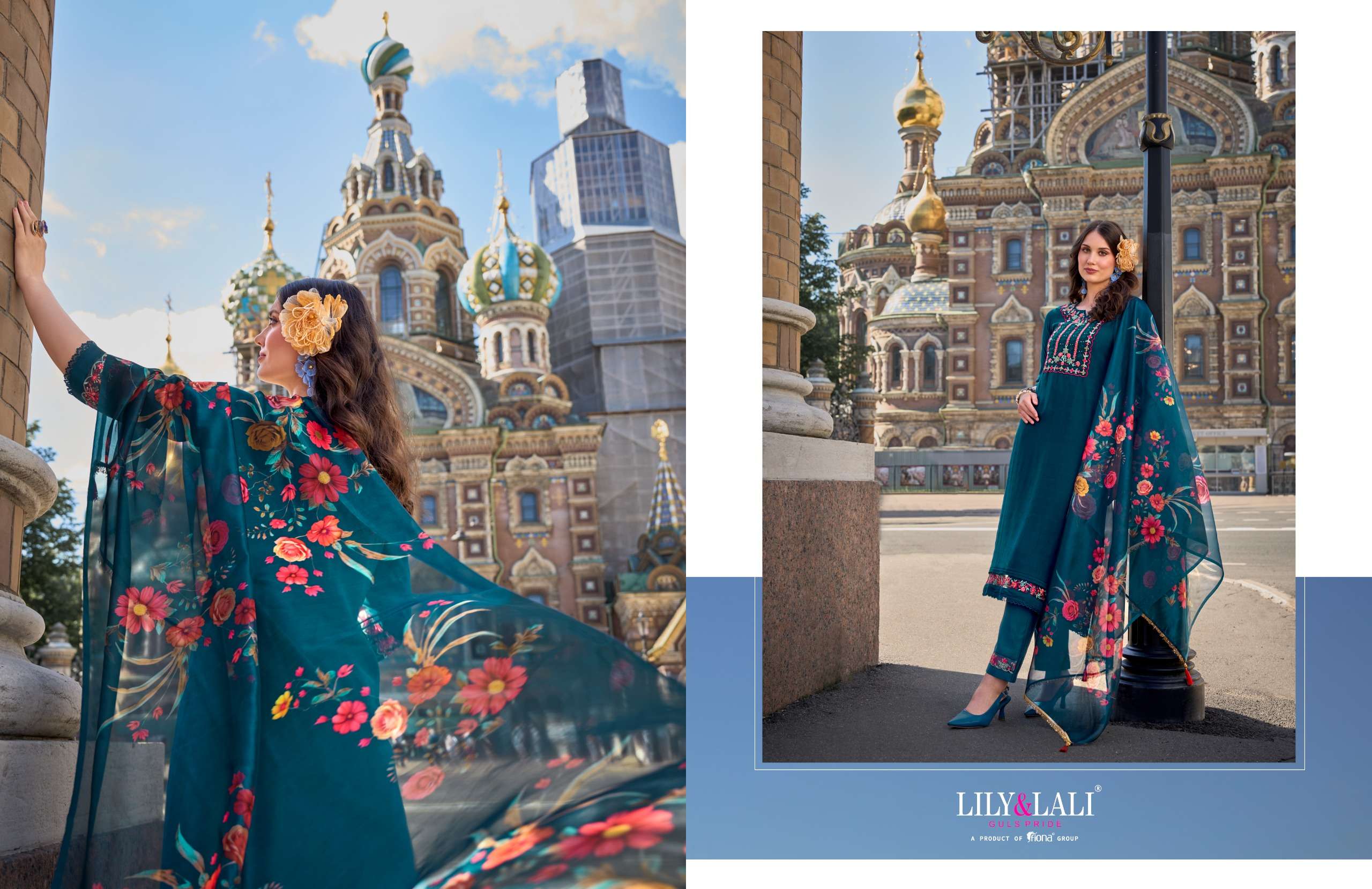 lily and lali srivalli viscose decent embroidery look top bottom with dupatta catalog