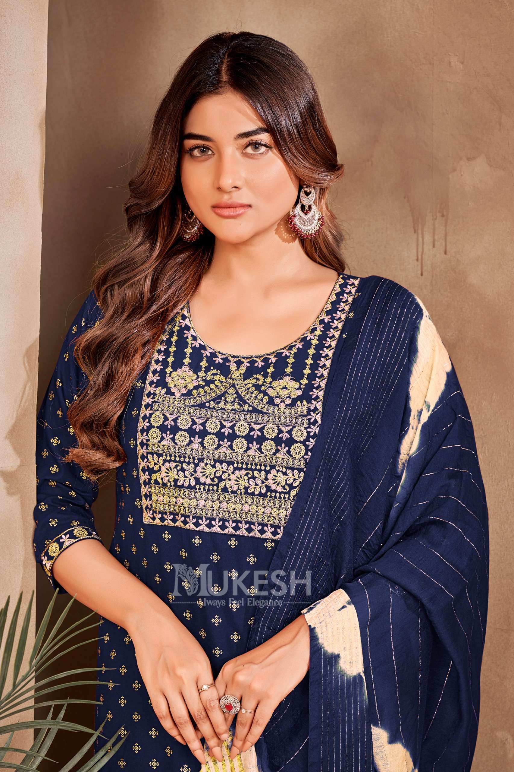 mukesh kavita rayon catchy look kurti bottom dupatta catalog