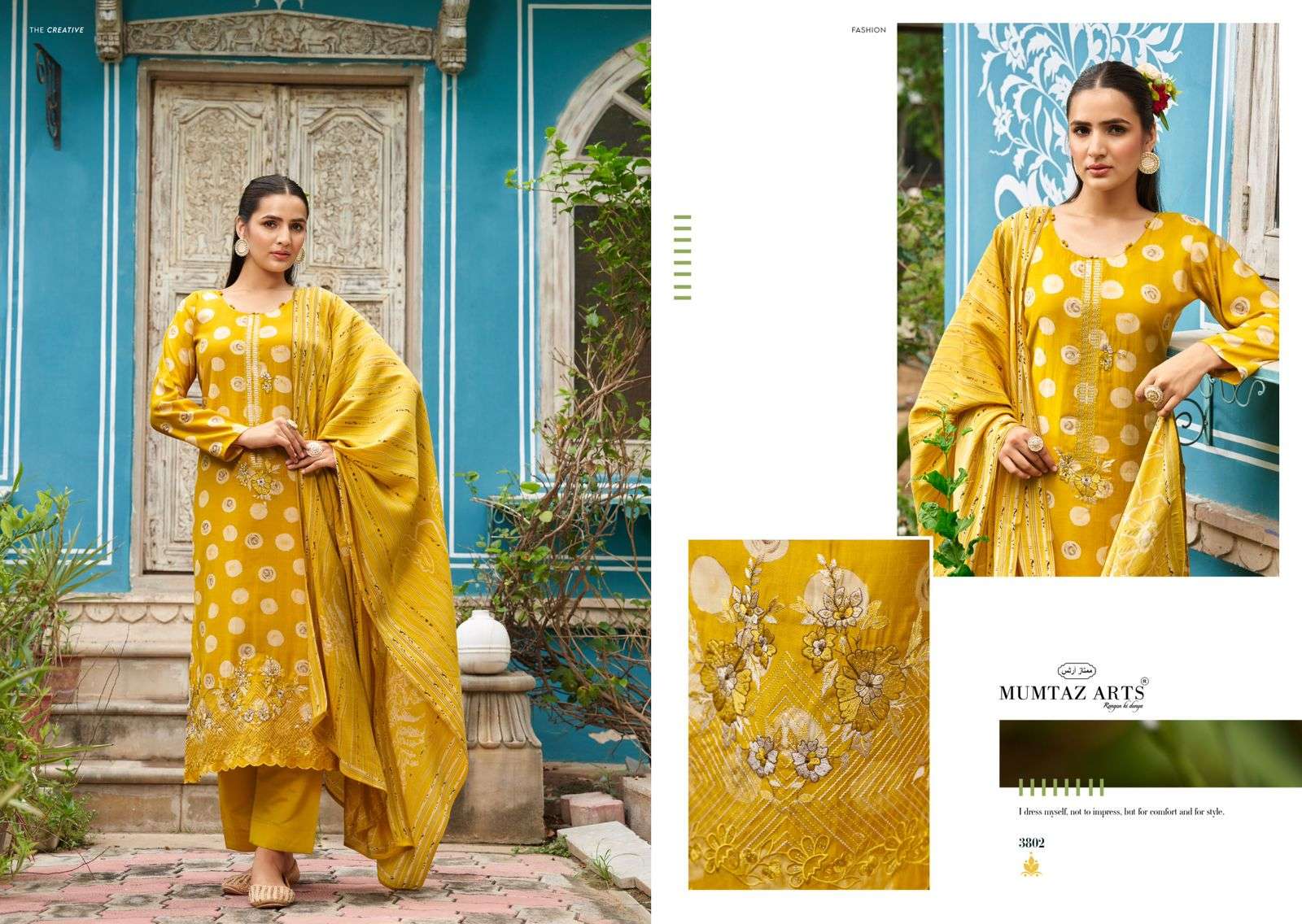 mumtaz art jasmine viscose musline regal look salwar suit catalog