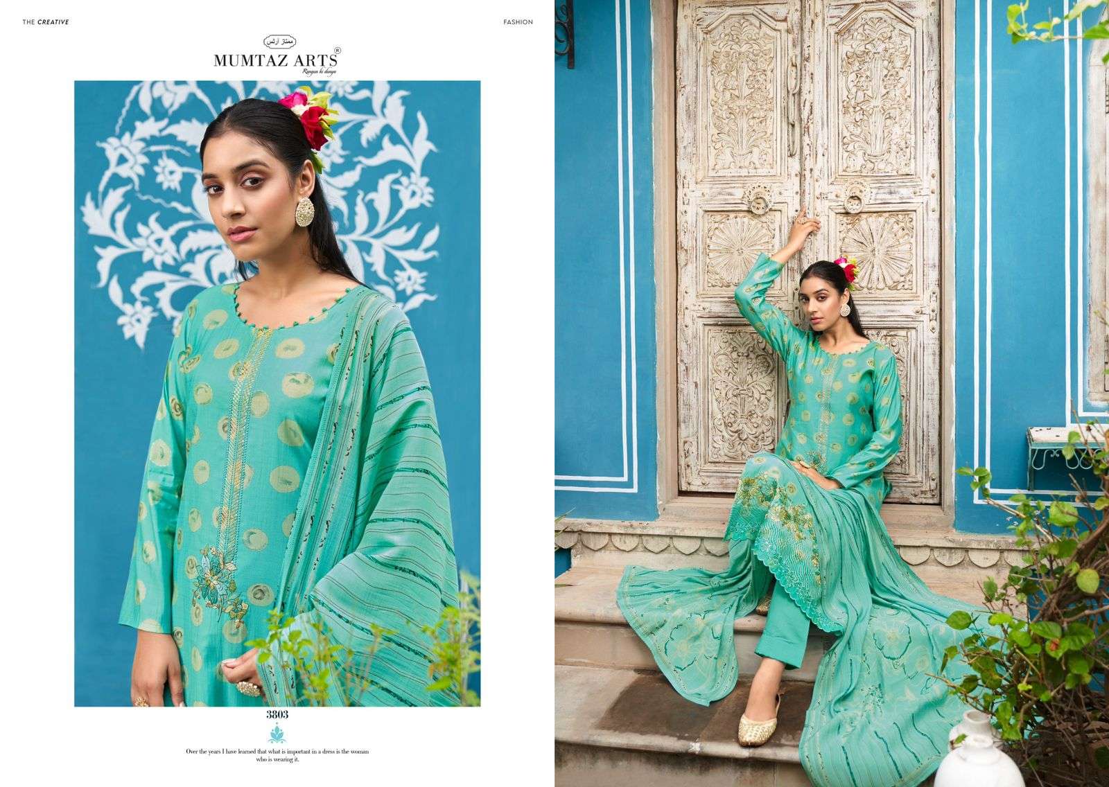 mumtaz art jasmine viscose musline regal look salwar suit catalog