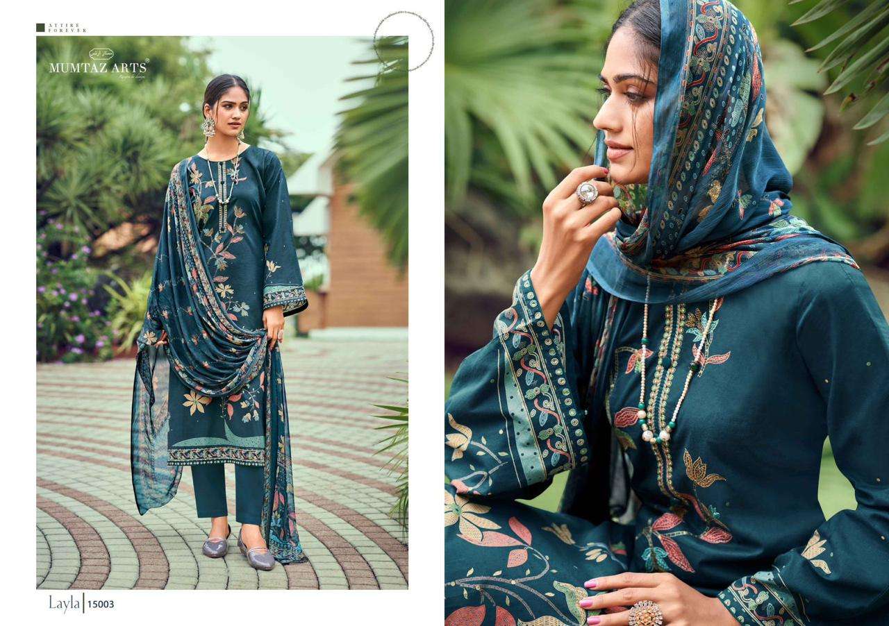 mumtaz arts layla jam satin regal look salwar suit catalog