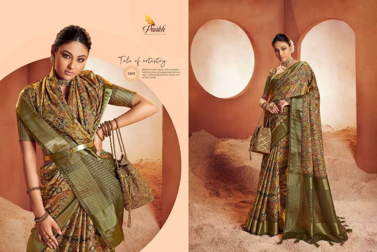 pankh chappa vol 5 chap silk exclusive look saree catalog