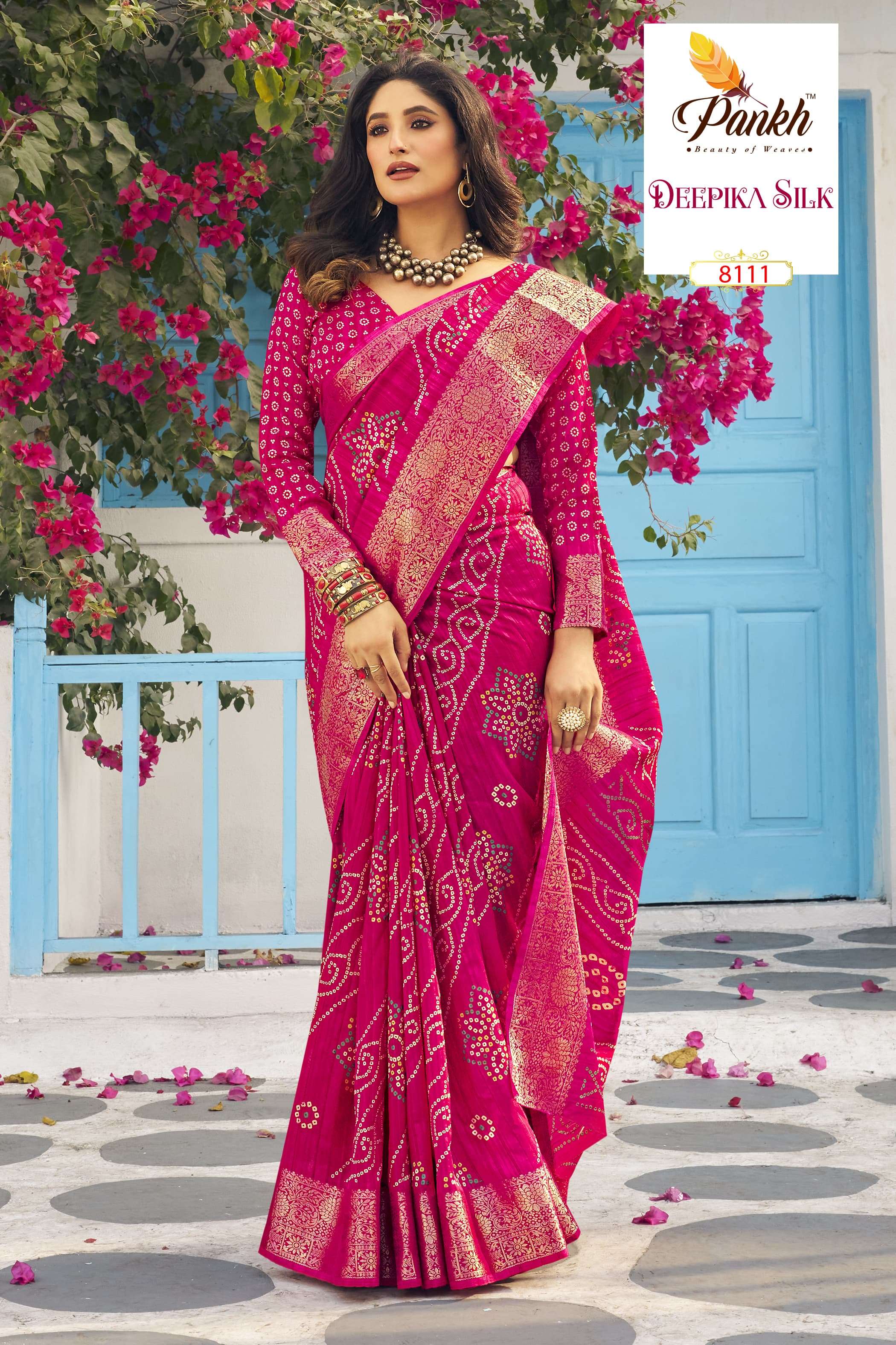 pankh deepika silk munga silk regal look saree catalog