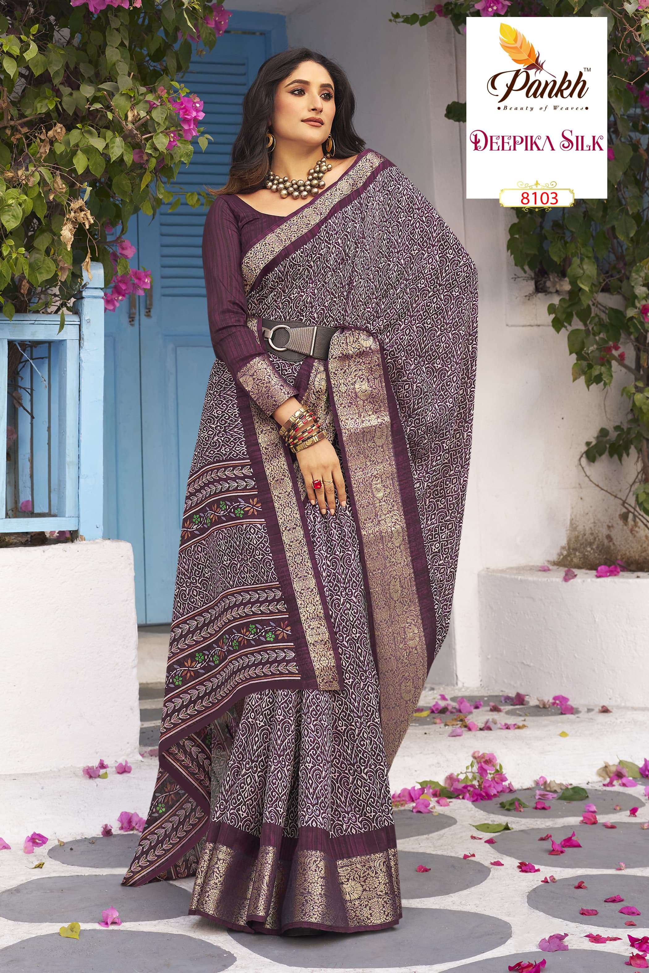 pankh deepika silk munga silk regal look saree catalog