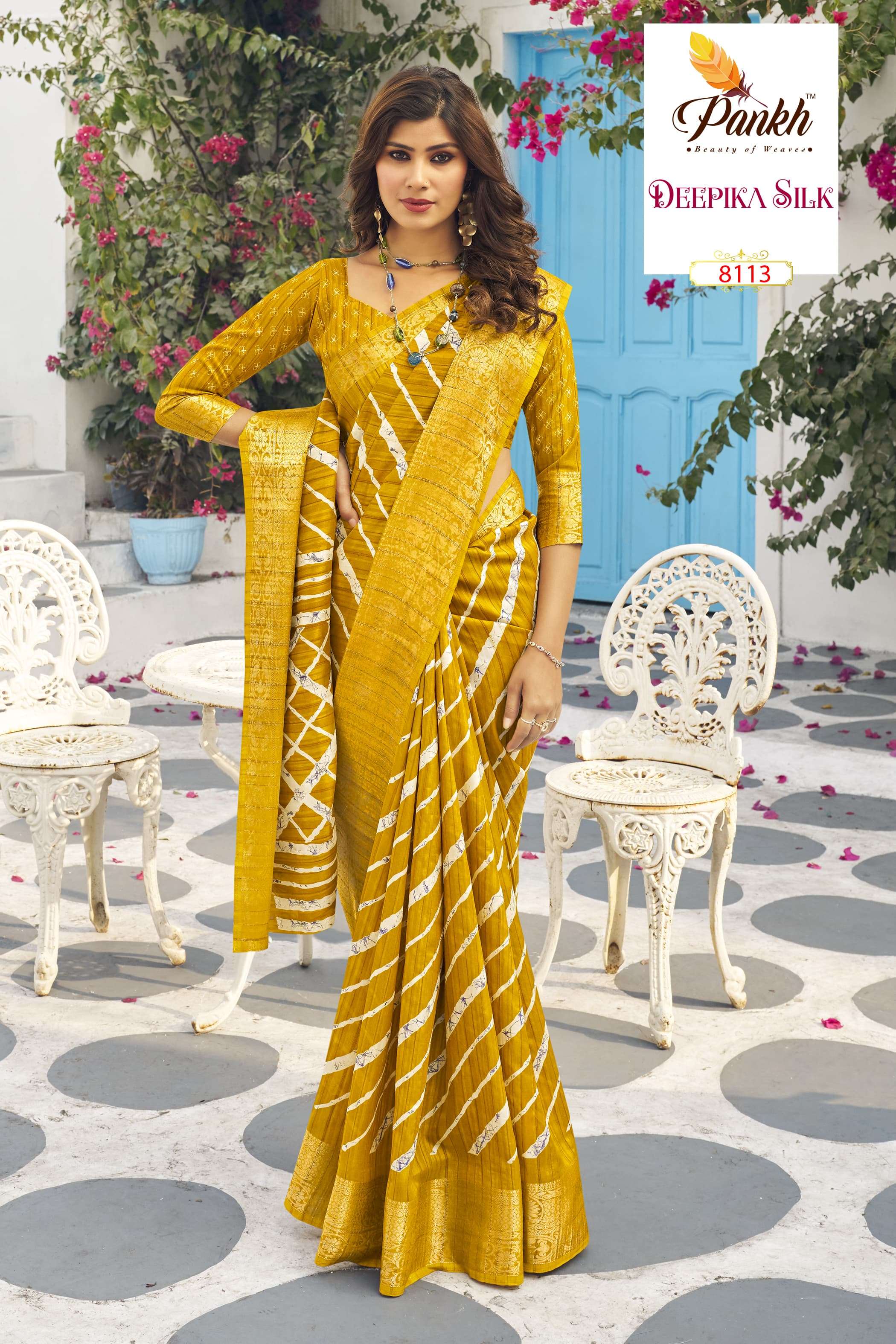 pankh deepika silk munga silk regal look saree catalog