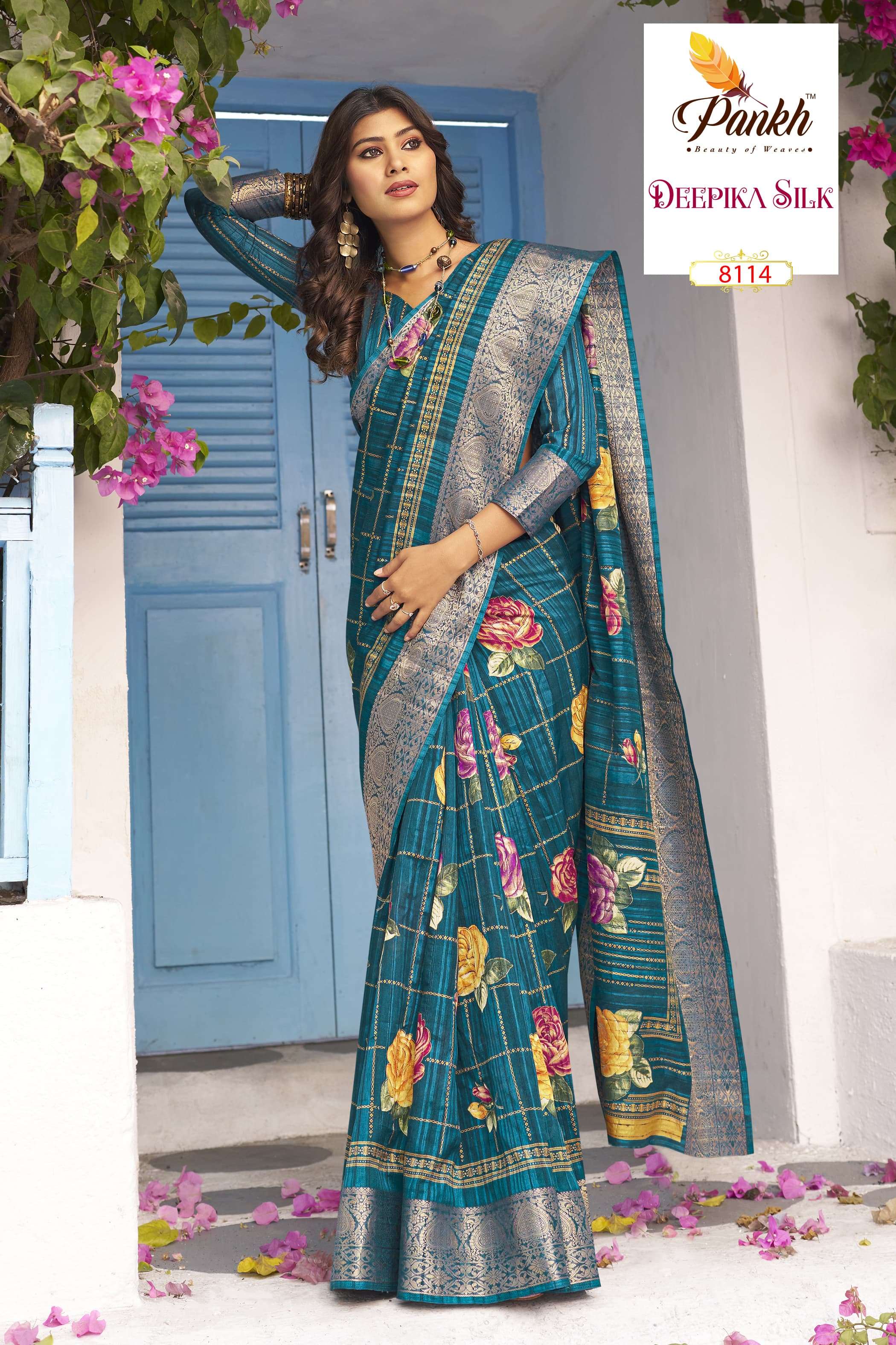 pankh deepika silk munga silk regal look saree catalog