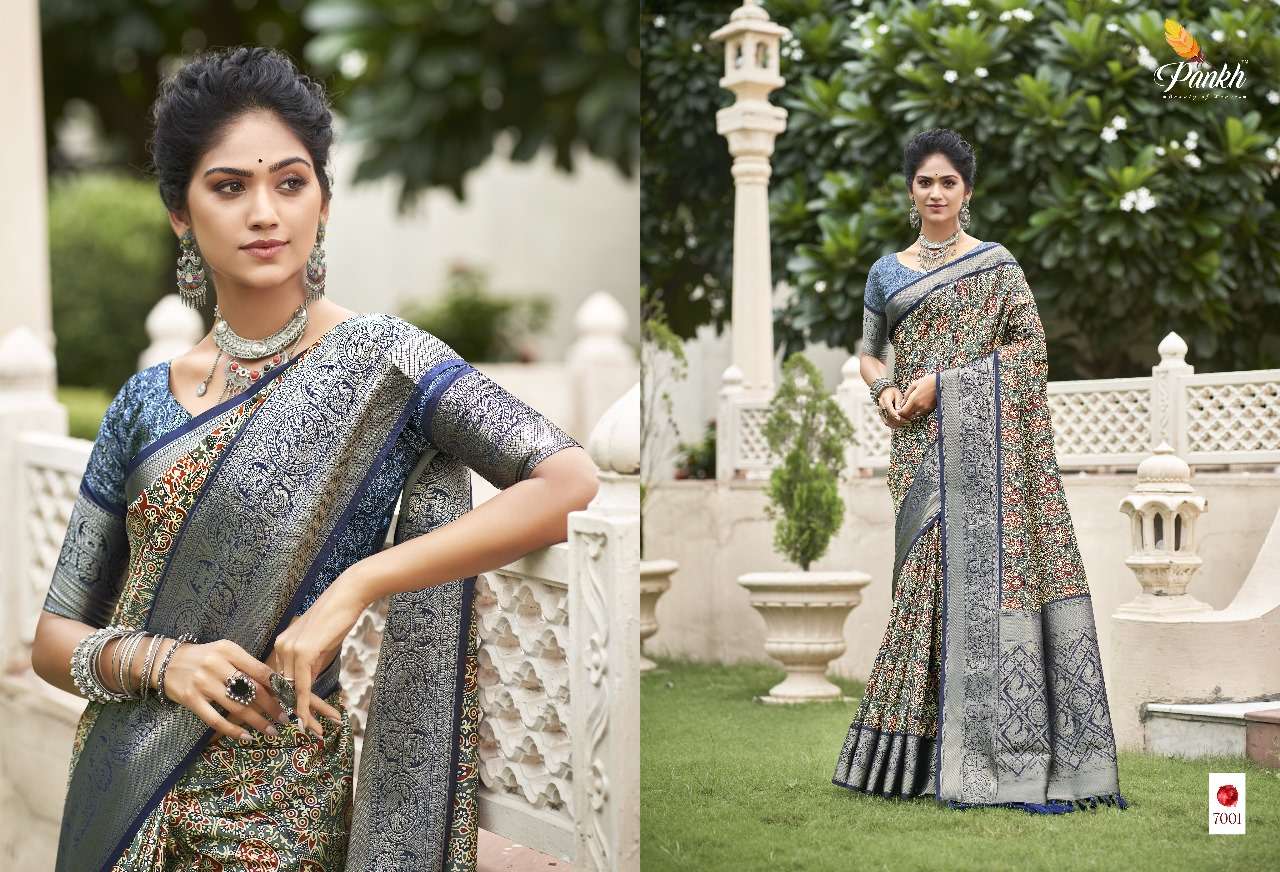 pankh kalakriti kanjivaram silk elegant look saree catalog