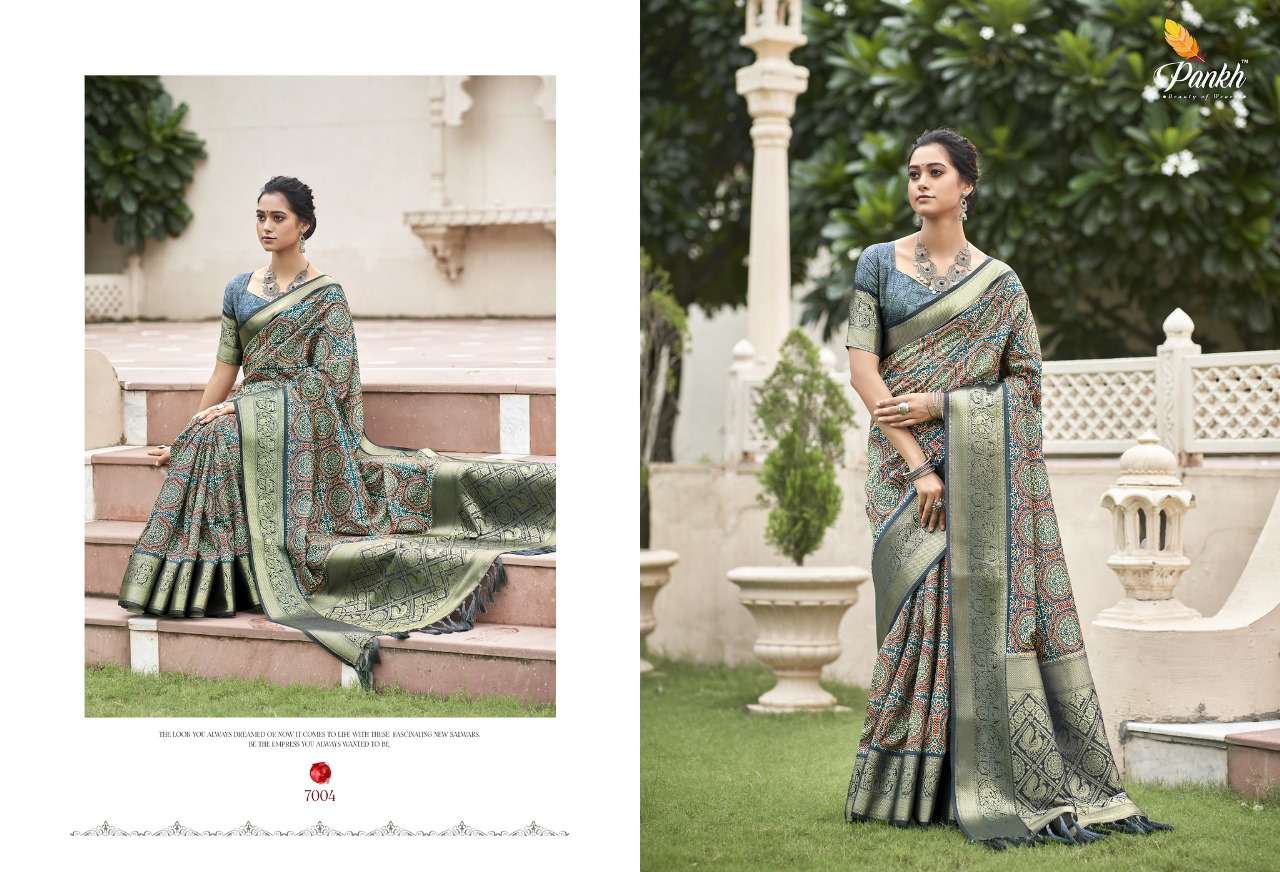 pankh kalakriti kanjivaram silk elegant look saree catalog