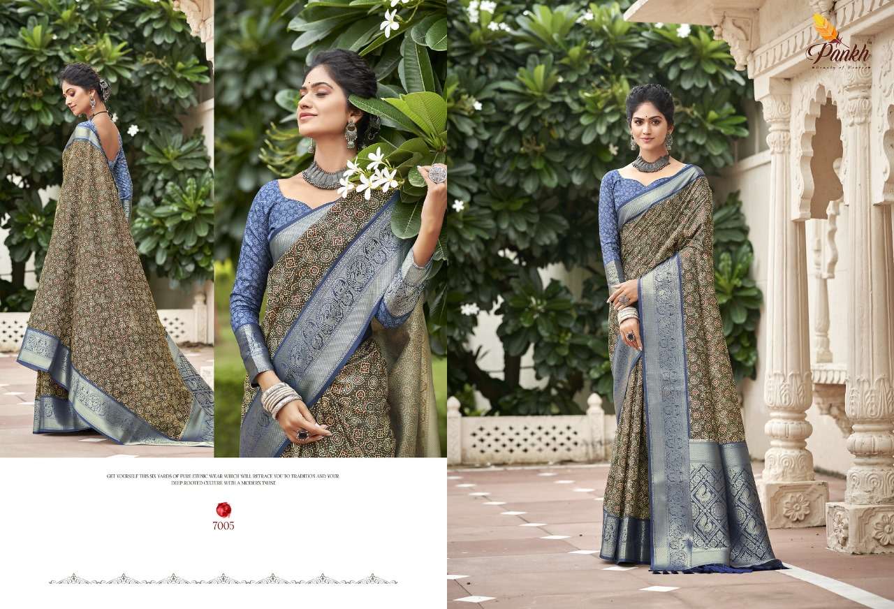 pankh kalakriti kanjivaram silk elegant look saree catalog