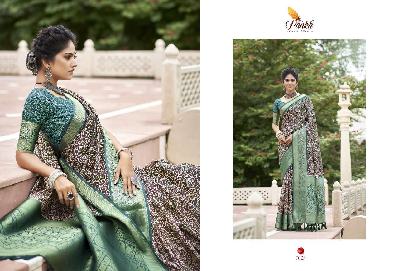 pankh kalakriti kanjivaram silk elegant look saree catalog