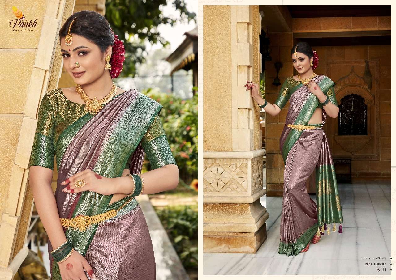 pankh kashish vol 1 kanjivaram silk innovative look saree catalog