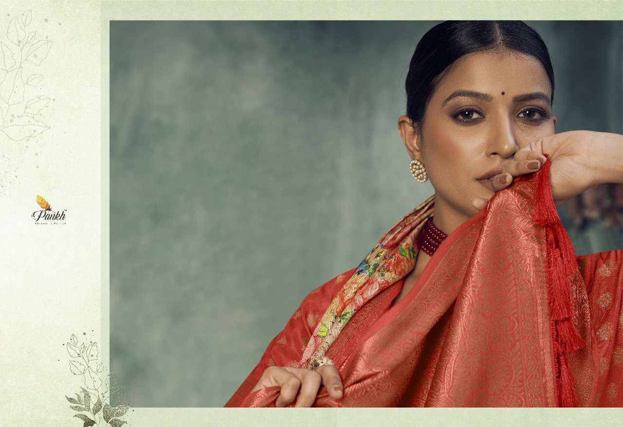 pankh navyaa fancy tissue silk regal look saree catalog