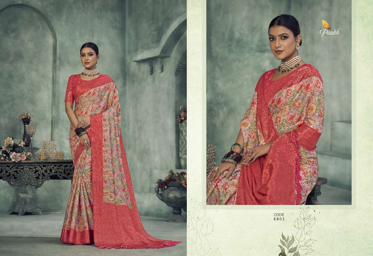 pankh navyaa fancy tissue silk regal look saree catalog