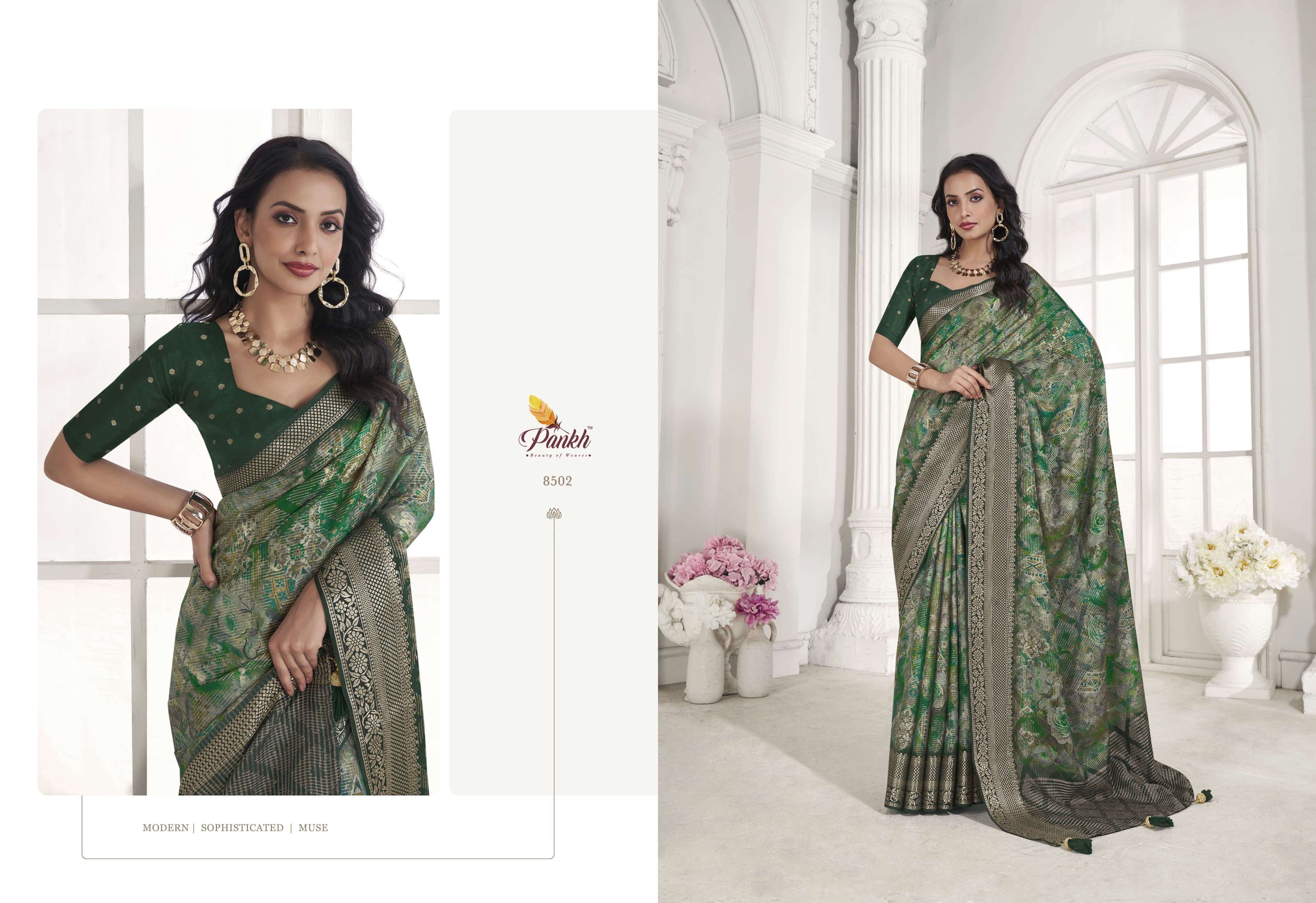 pankh shreyannka silk elegant look saree catalog