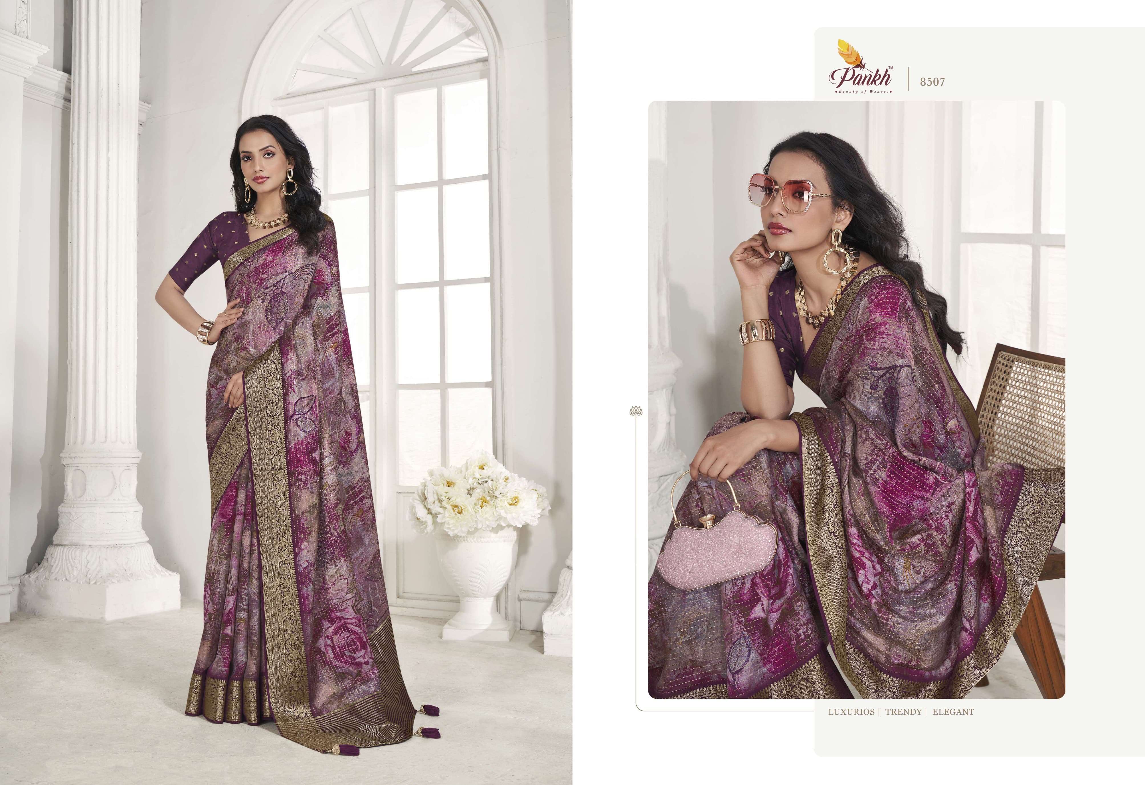 pankh shreyannka silk elegant look saree catalog