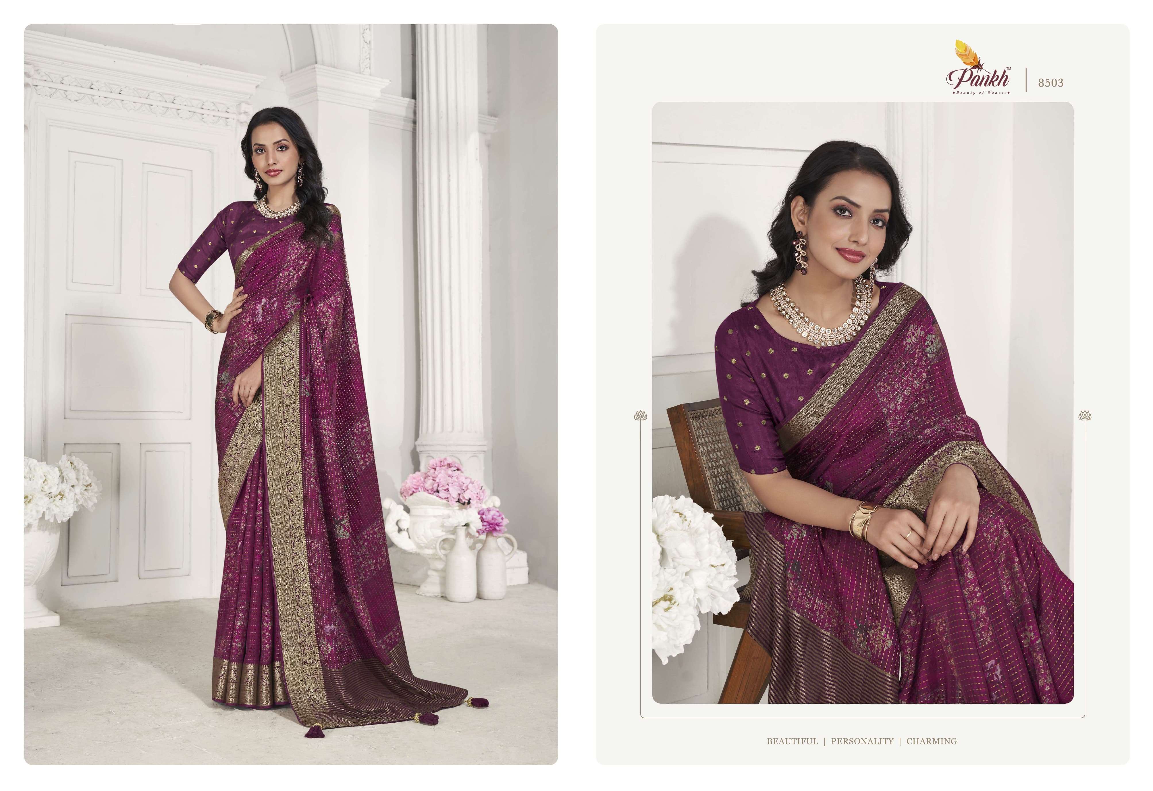 pankh shreyannka silk elegant look saree catalog