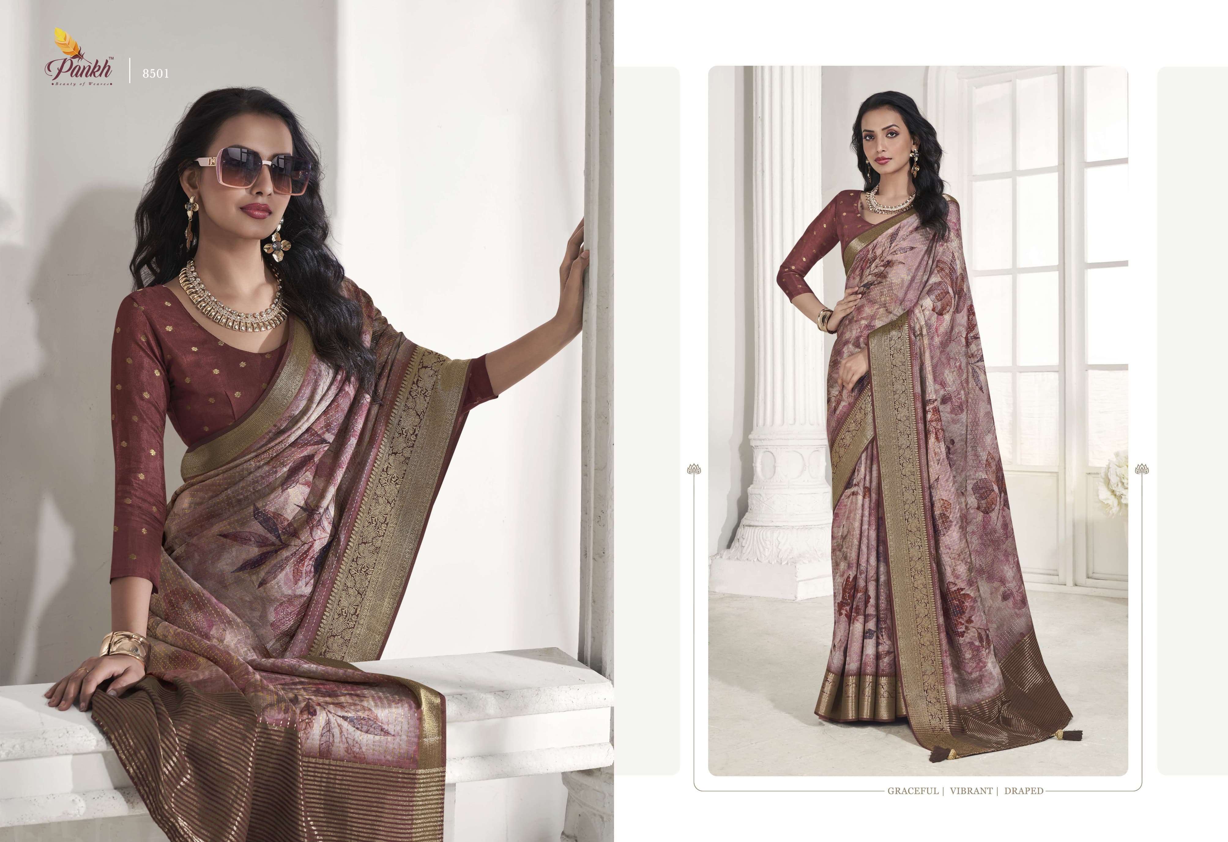 pankh shreyannka silk elegant look saree catalog