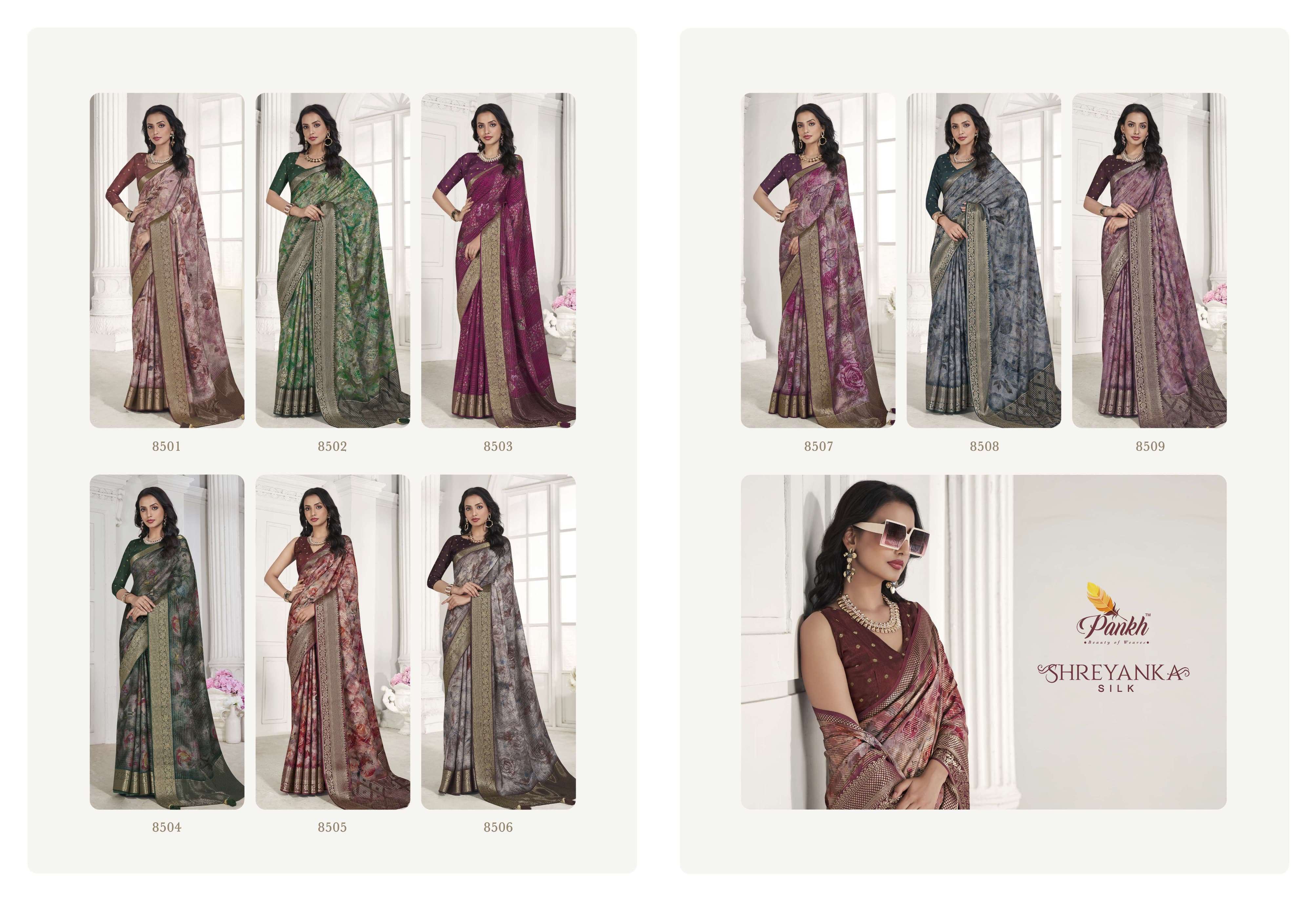 pankh shreyannka silk elegant look saree catalog