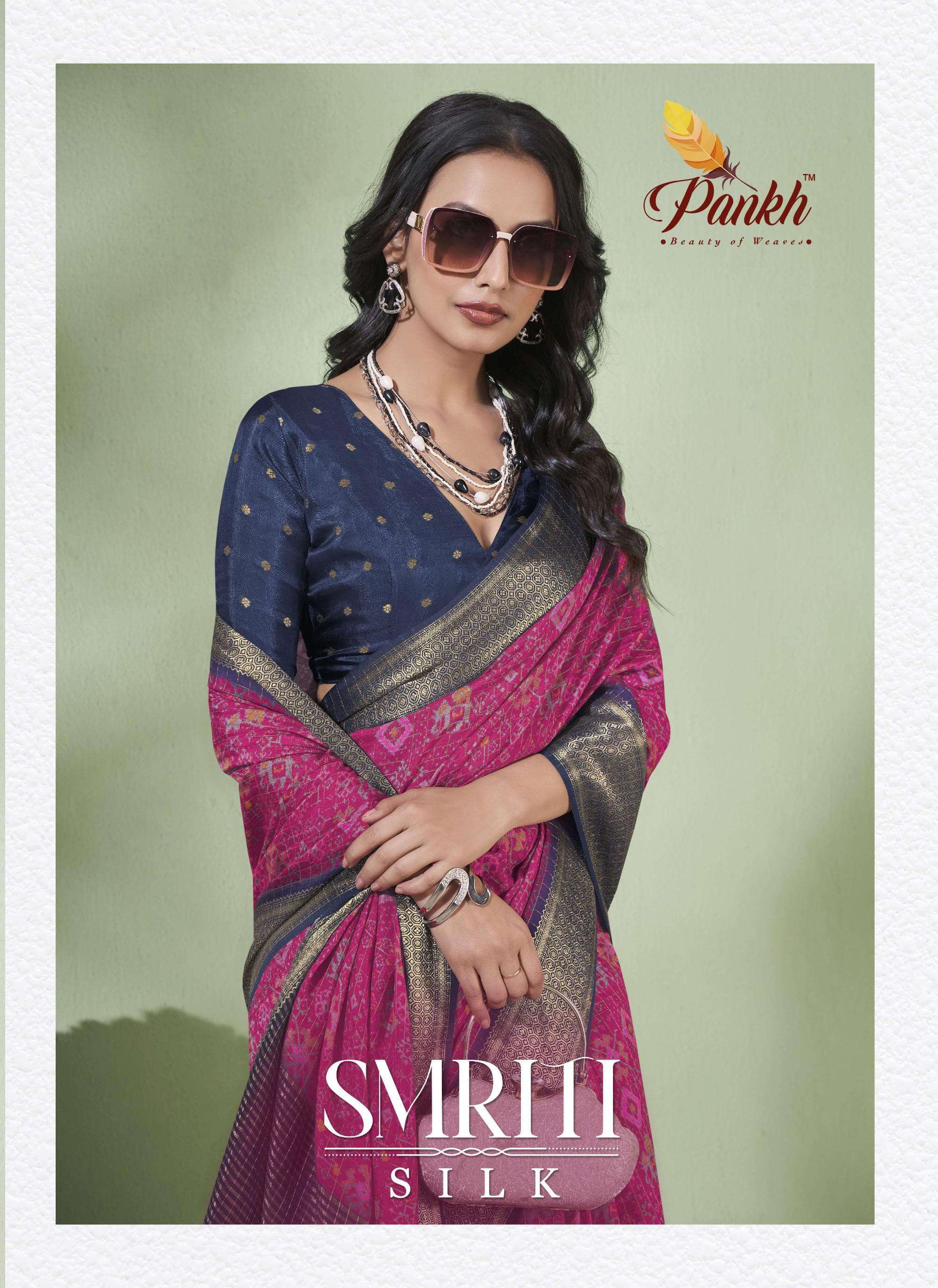 pankh smriti silk viscose beautiful look saree catalog