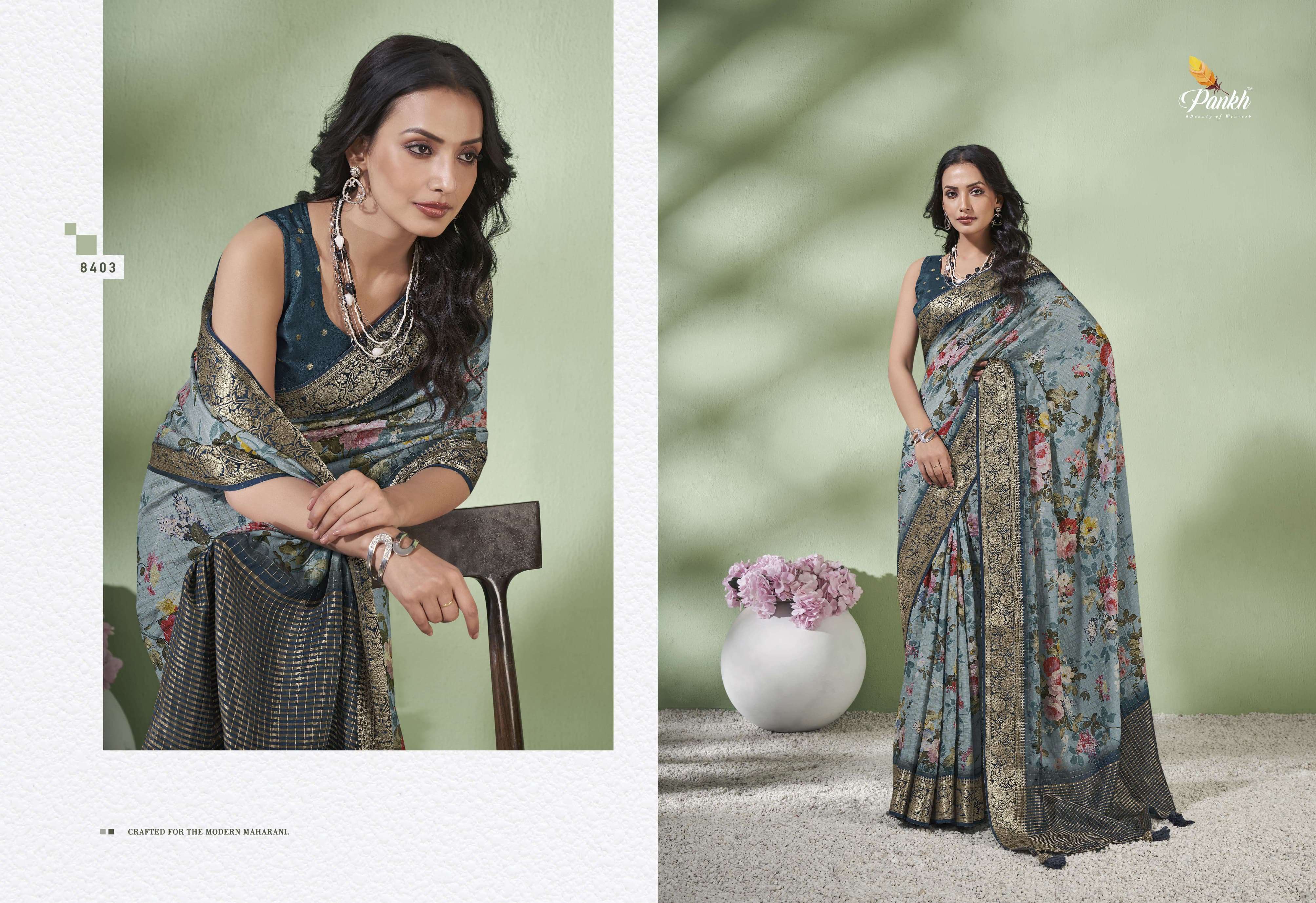 pankh smriti silk viscose beautiful look saree catalog