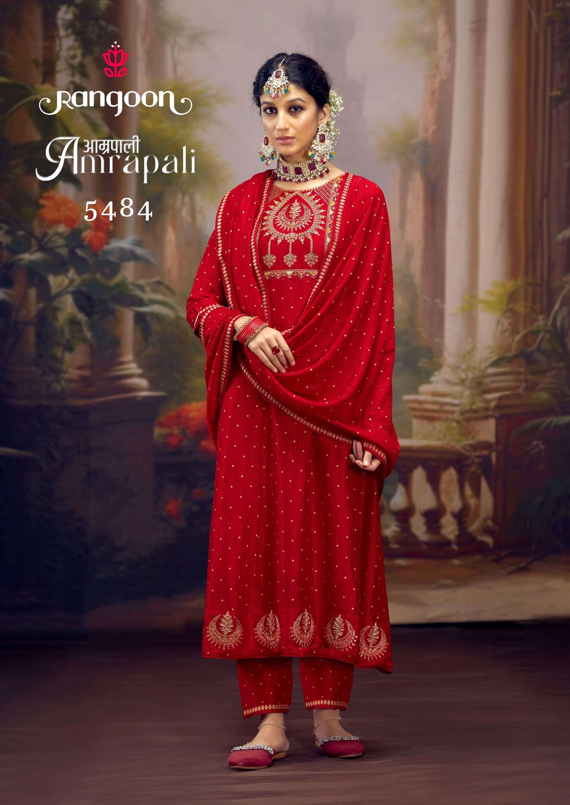 rangoon amrapali silk attrective look top bottm with dupatta catalog