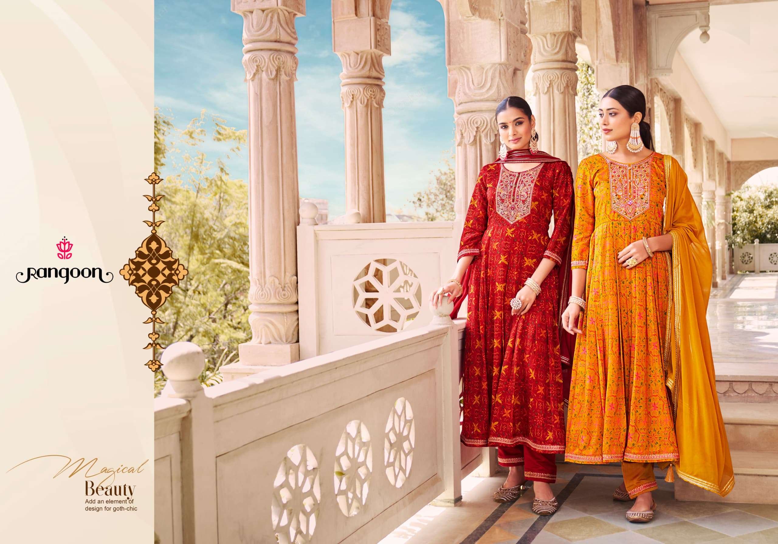 rangoon avanti silk beutiful look top bottom with dupatta catalog