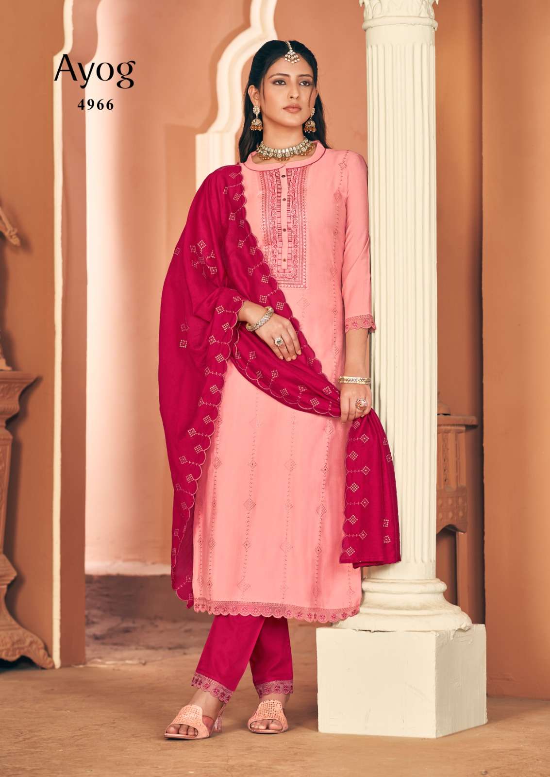 rangoon ayog viscose beutiful look top bottom with dupatta catalog