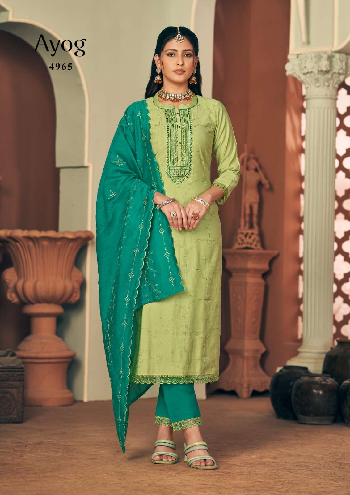 rangoon ayog viscose beutiful look top bottom with dupatta catalog