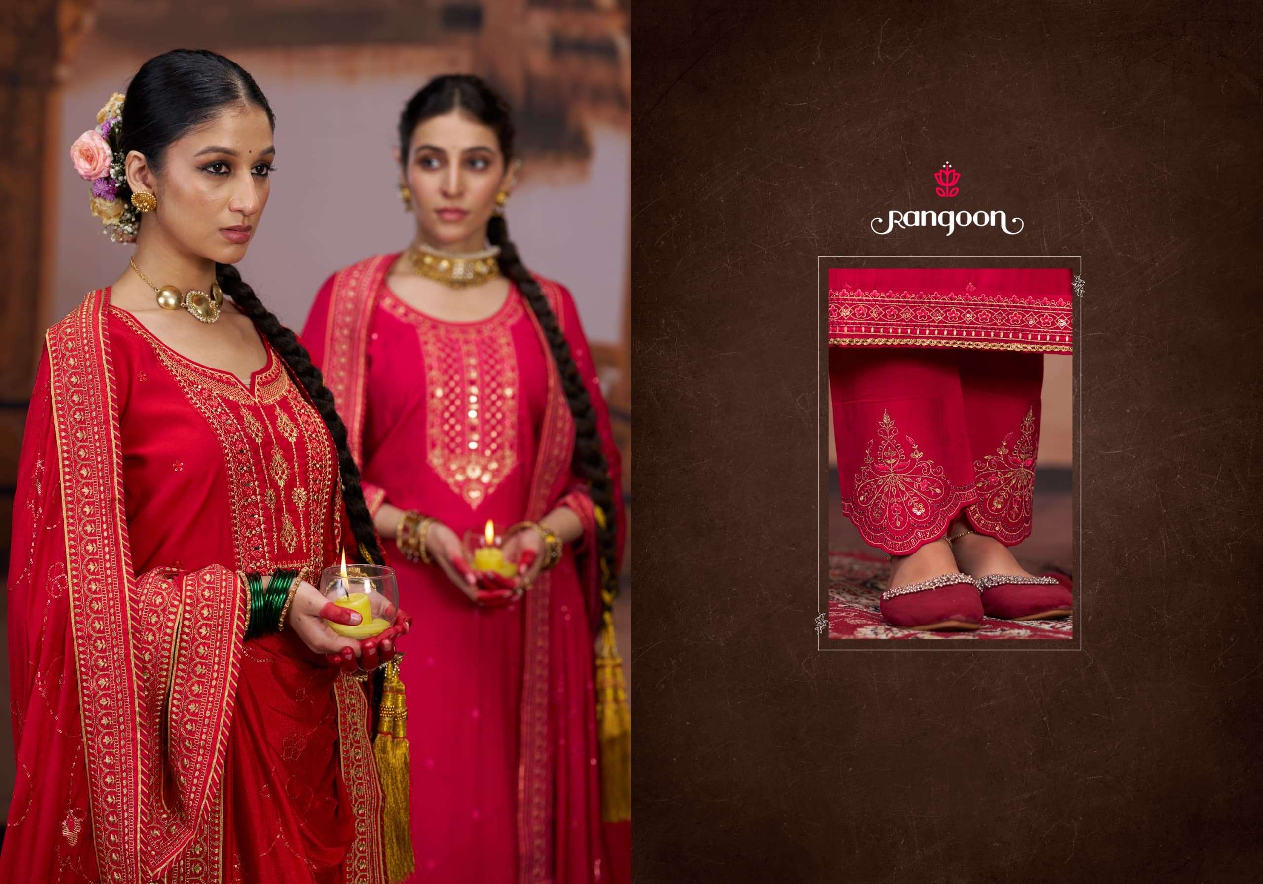 rangoon pavitra vol 2 beautiful look top bottom with dupatta catalog